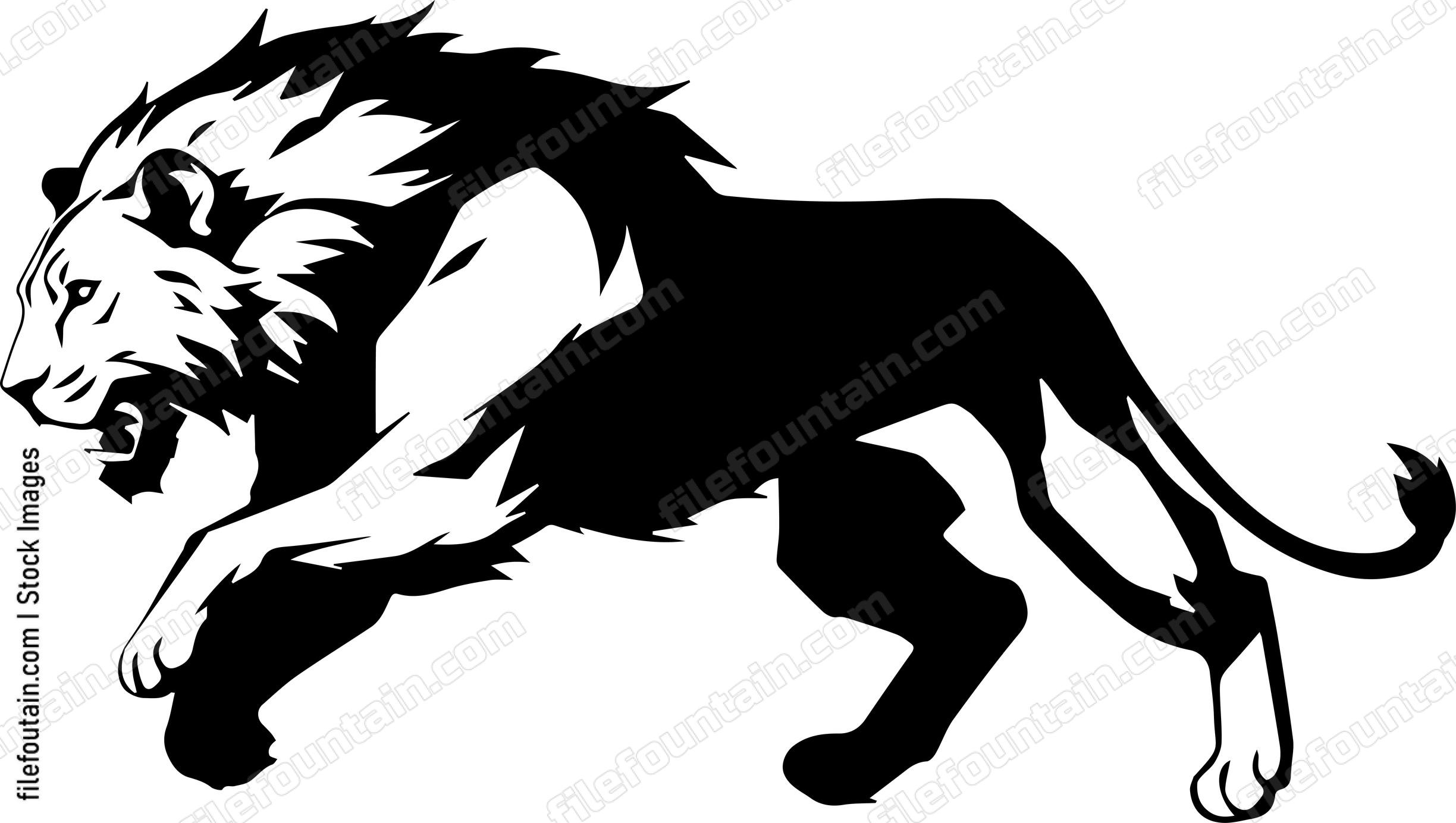 lion running