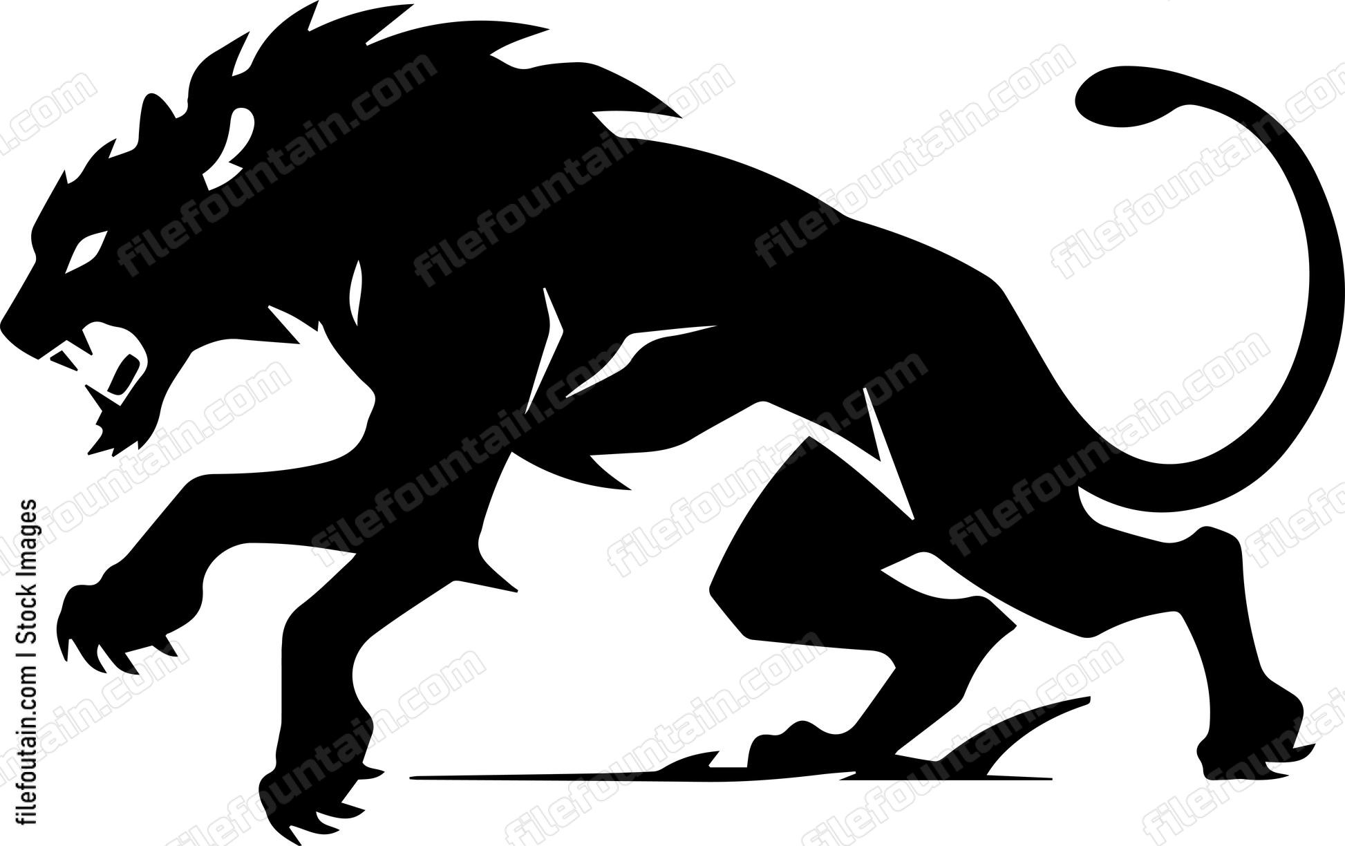lion running