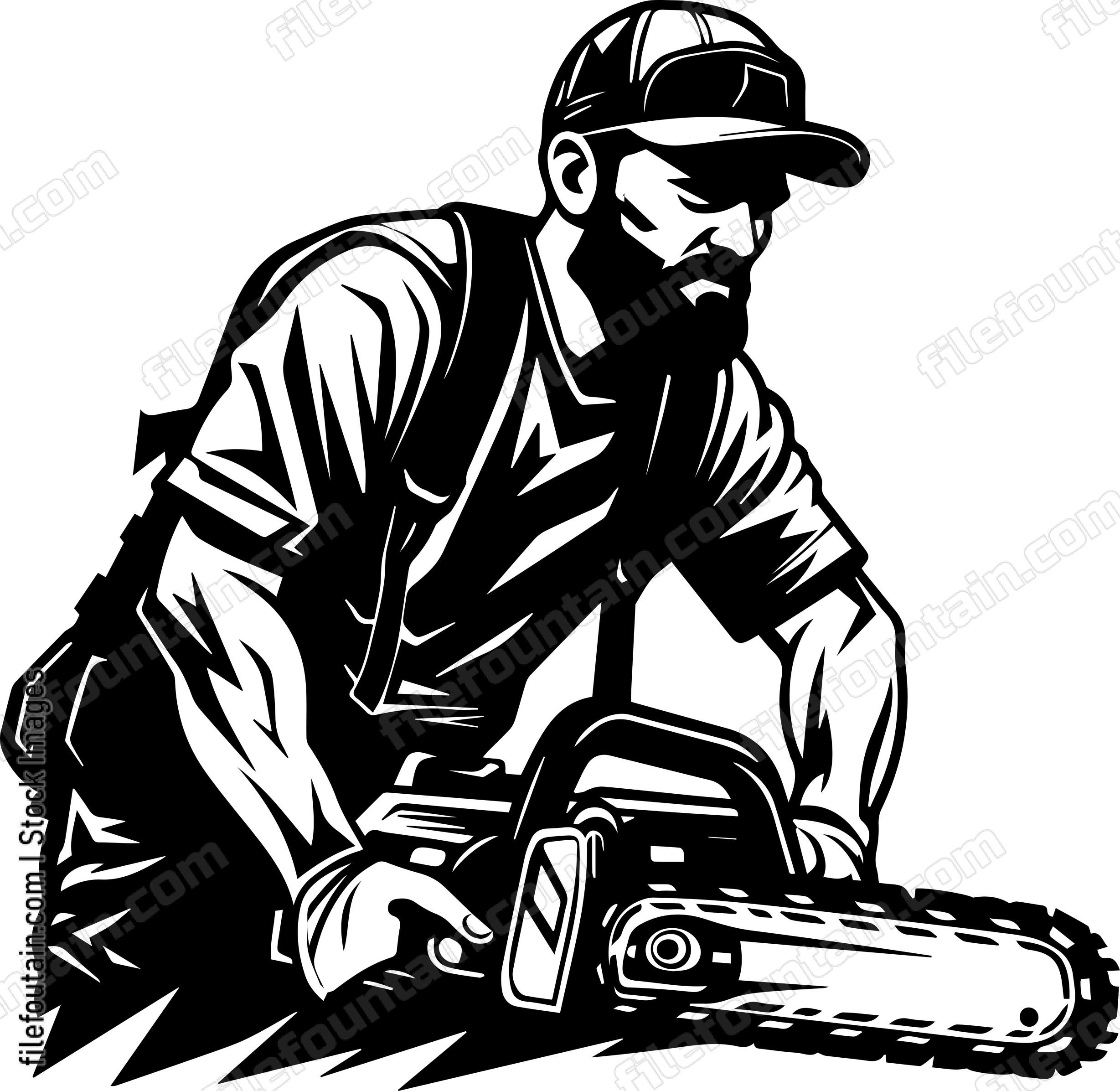 Lumberjack With Chainsaw