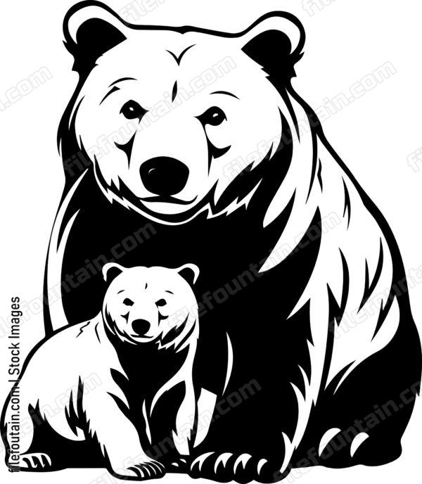 Mama Bear And Baby Bear Design