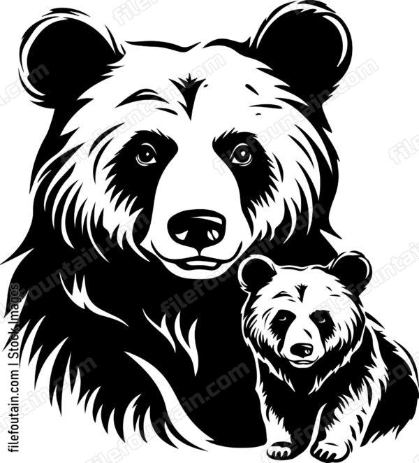 Mama Bear And Baby Bear Design
