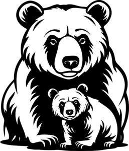 Mama Bear And Baby Bear Design