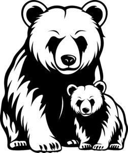 Mama Bear And Baby Bear Design