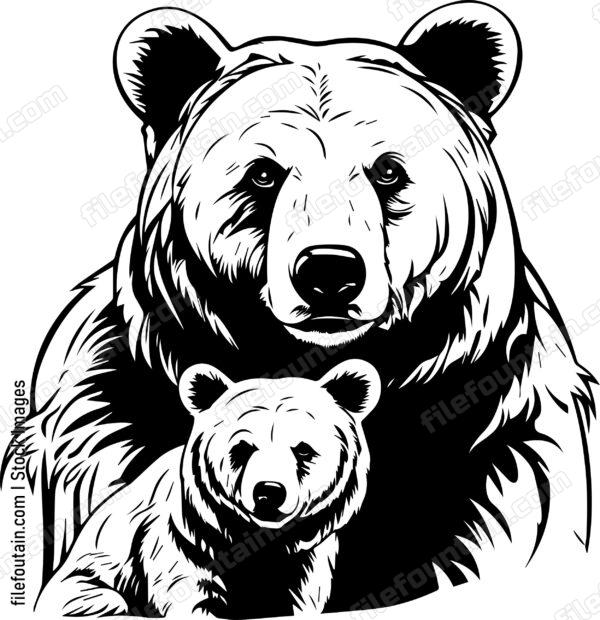 Mama Bear And Cub