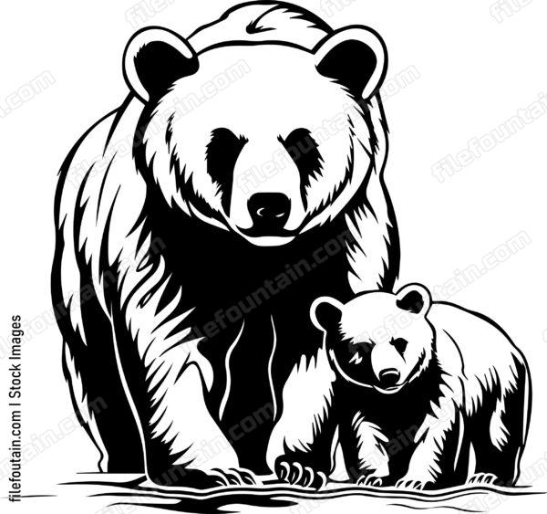 Mama Bear And Cub