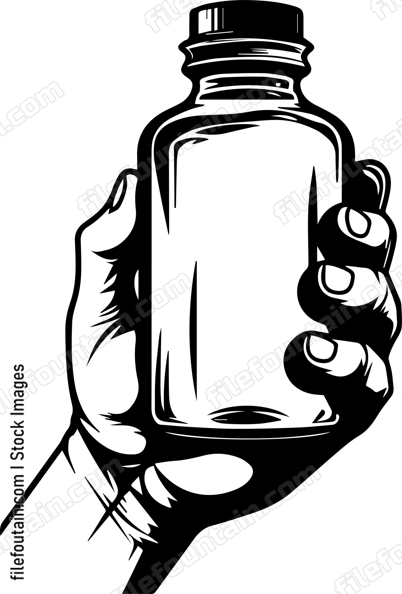 Medicine Bottle In Hand