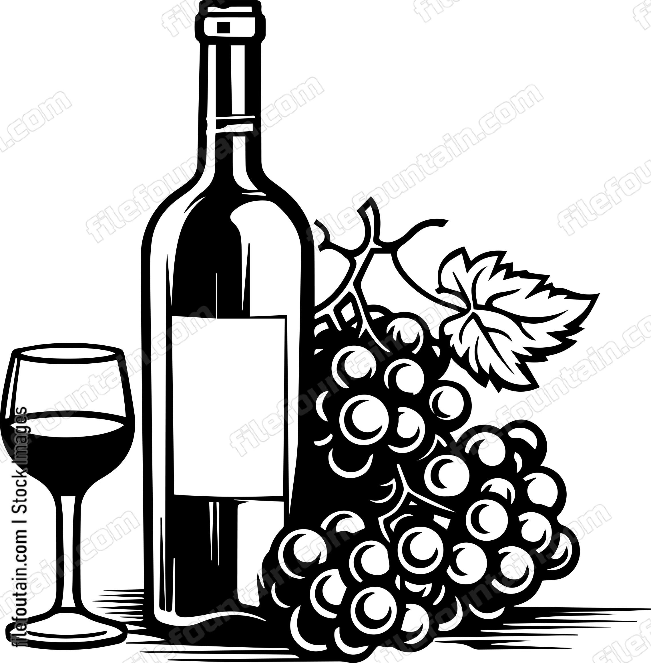 Merlot Wine and Grapes
