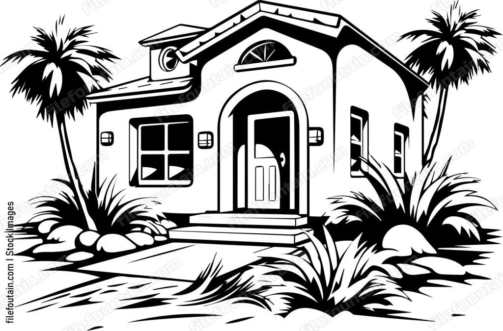 Mexican Ranch House Logo Vector Design - FileFountain