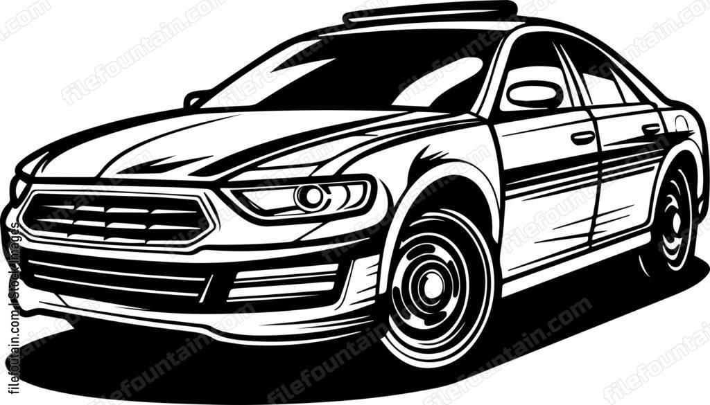Modern Police Car Logo Vector Design - FileFountain