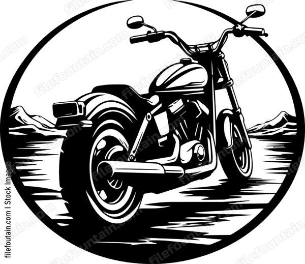 Motorcycle back view