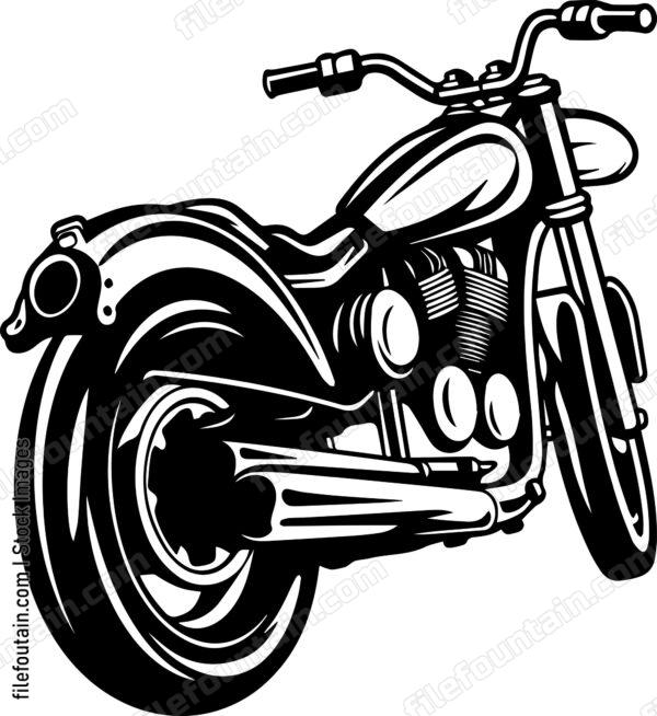 Motorcycle back view