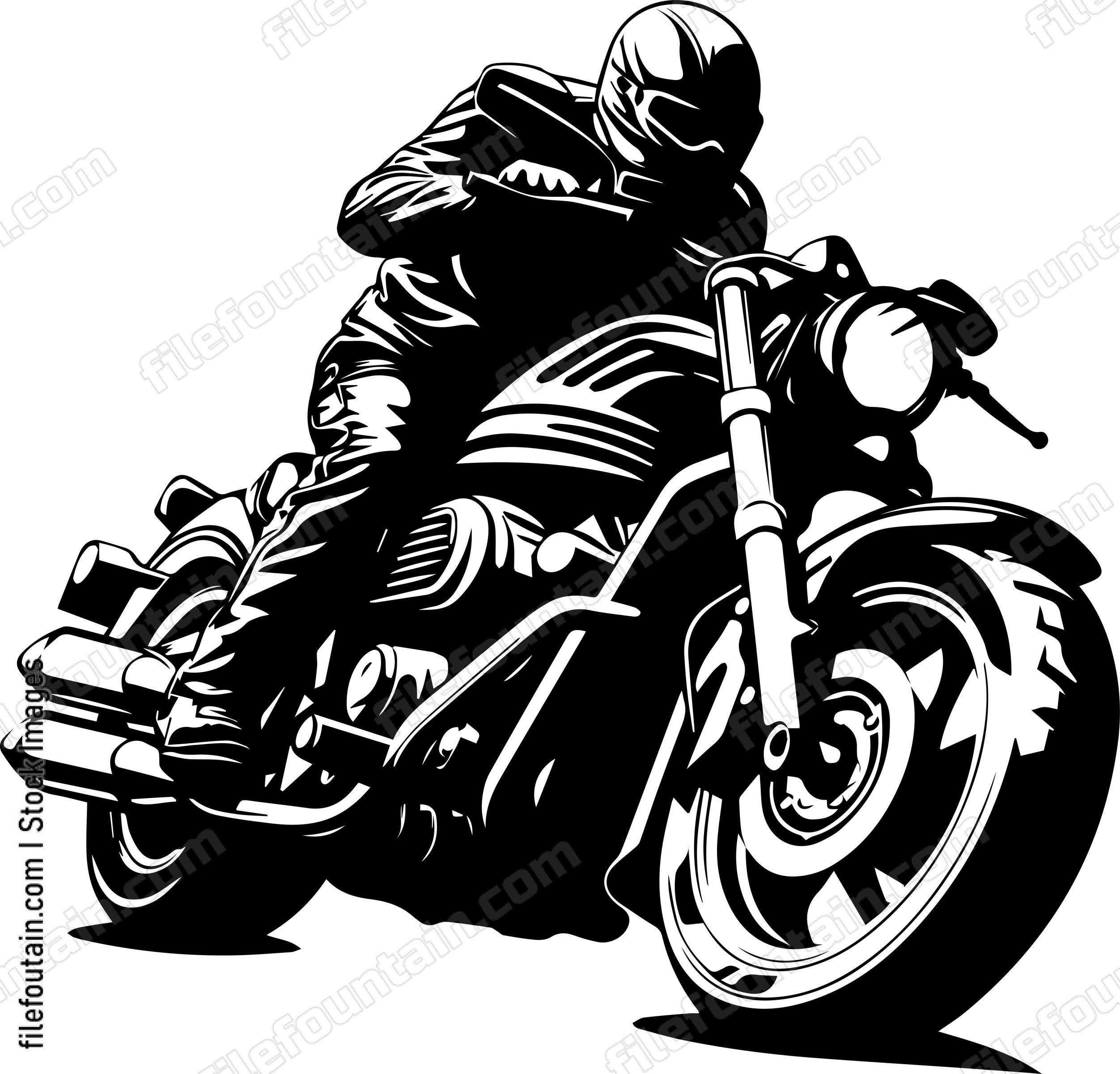 Motorcycle Rider Us Flag