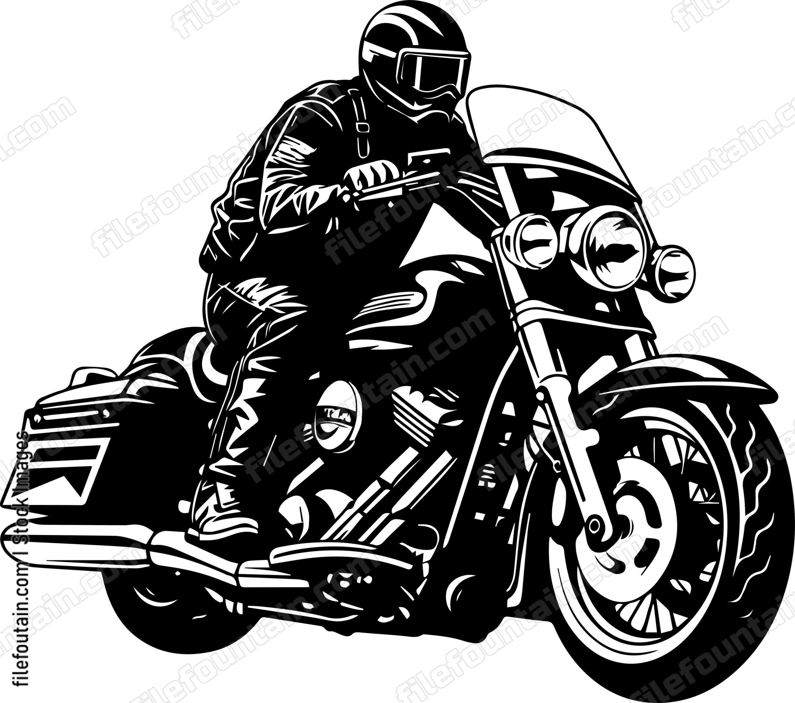 Motorcycle Rider Us Flag