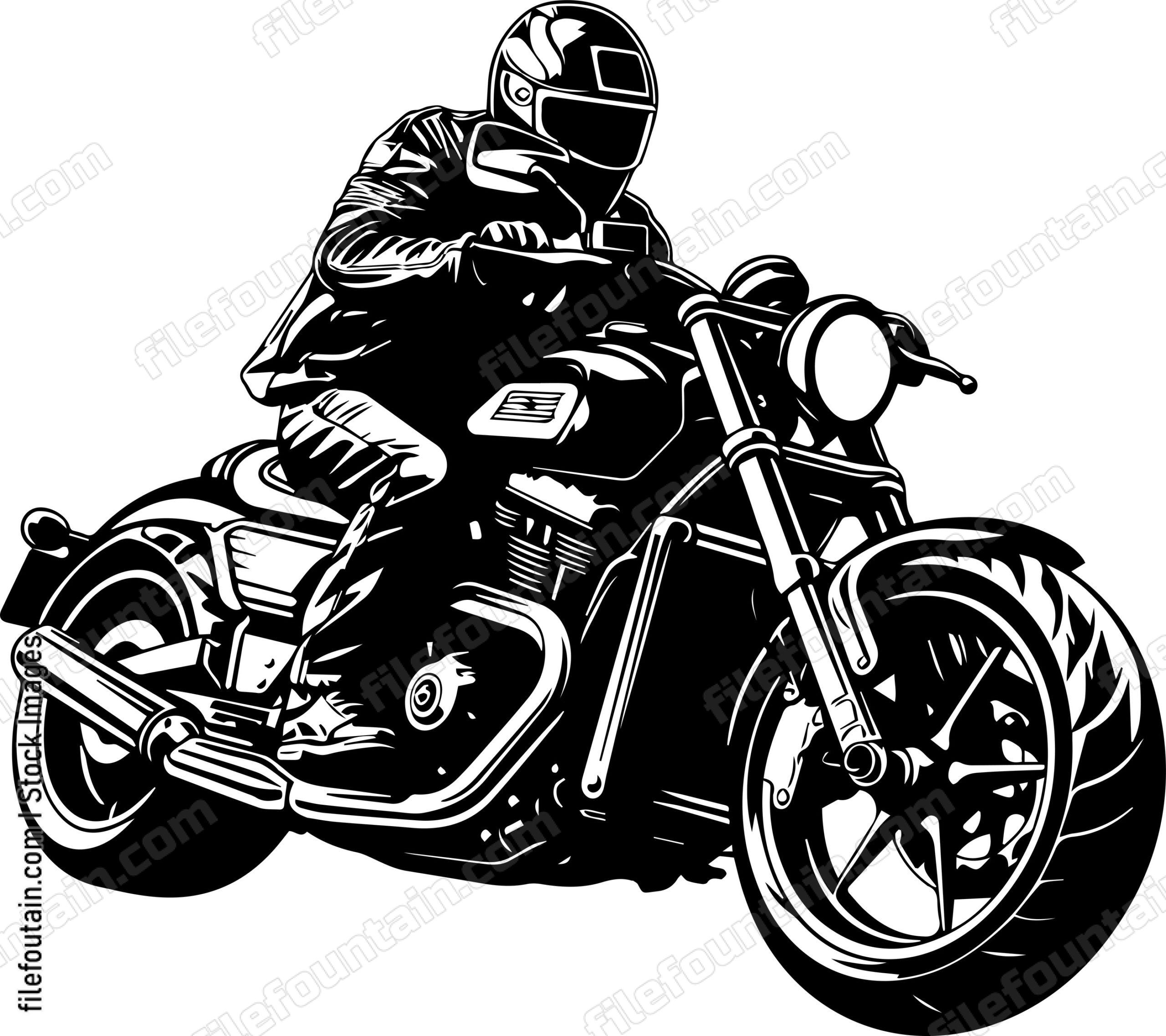 Motorcycle Rider Us Flag