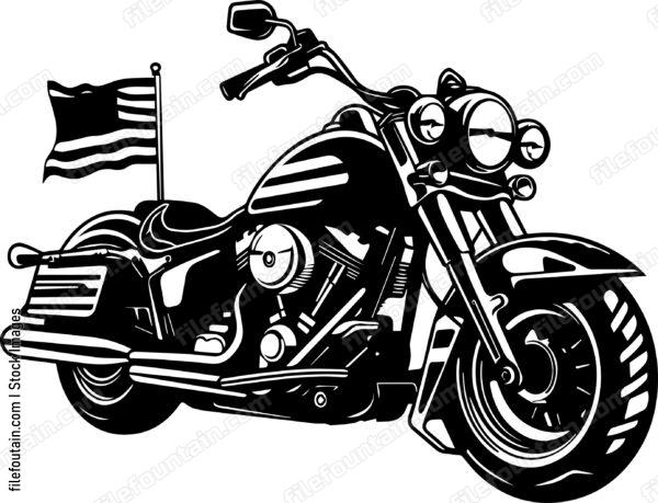 Motorcycle Us Flag