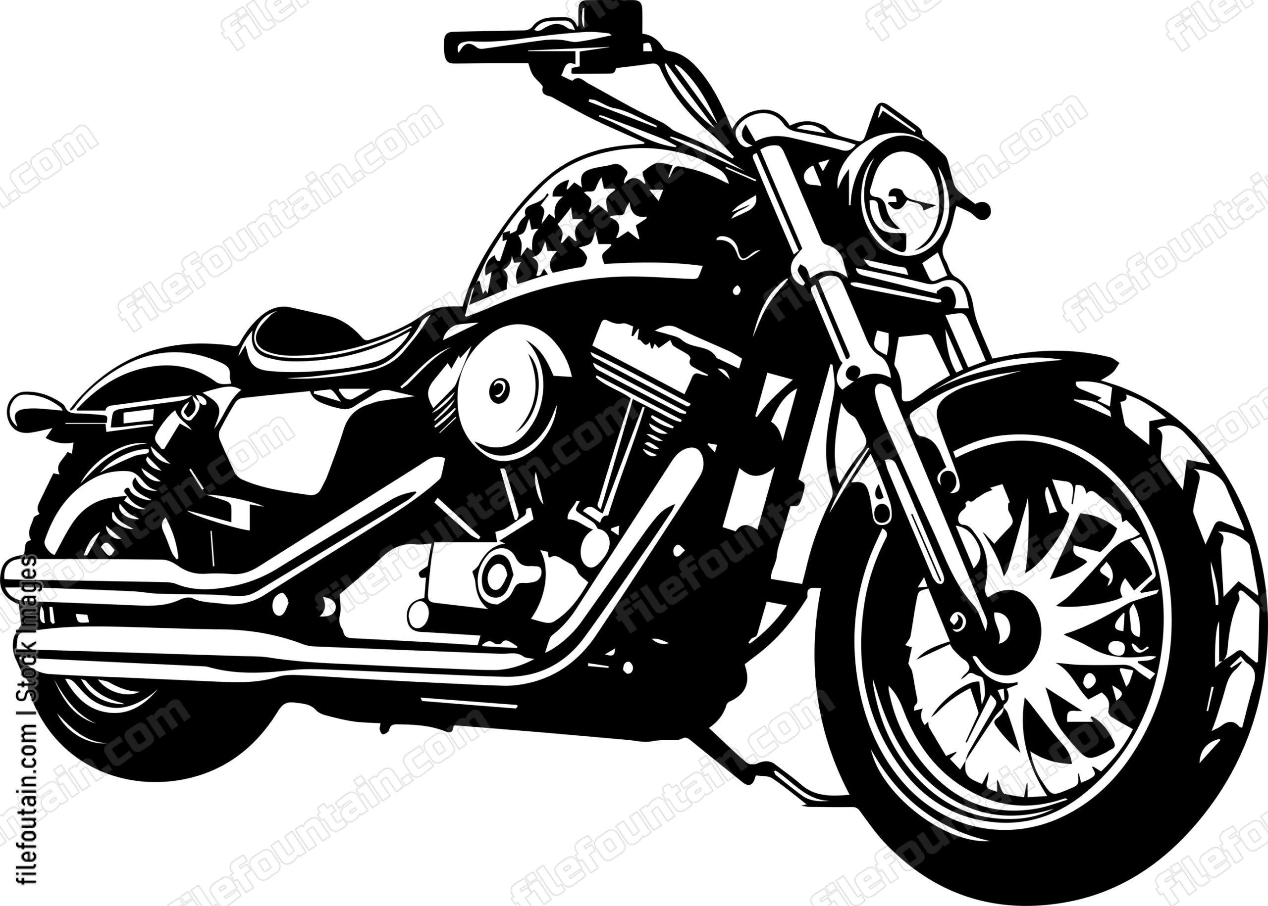 Motorcycle Us Flag