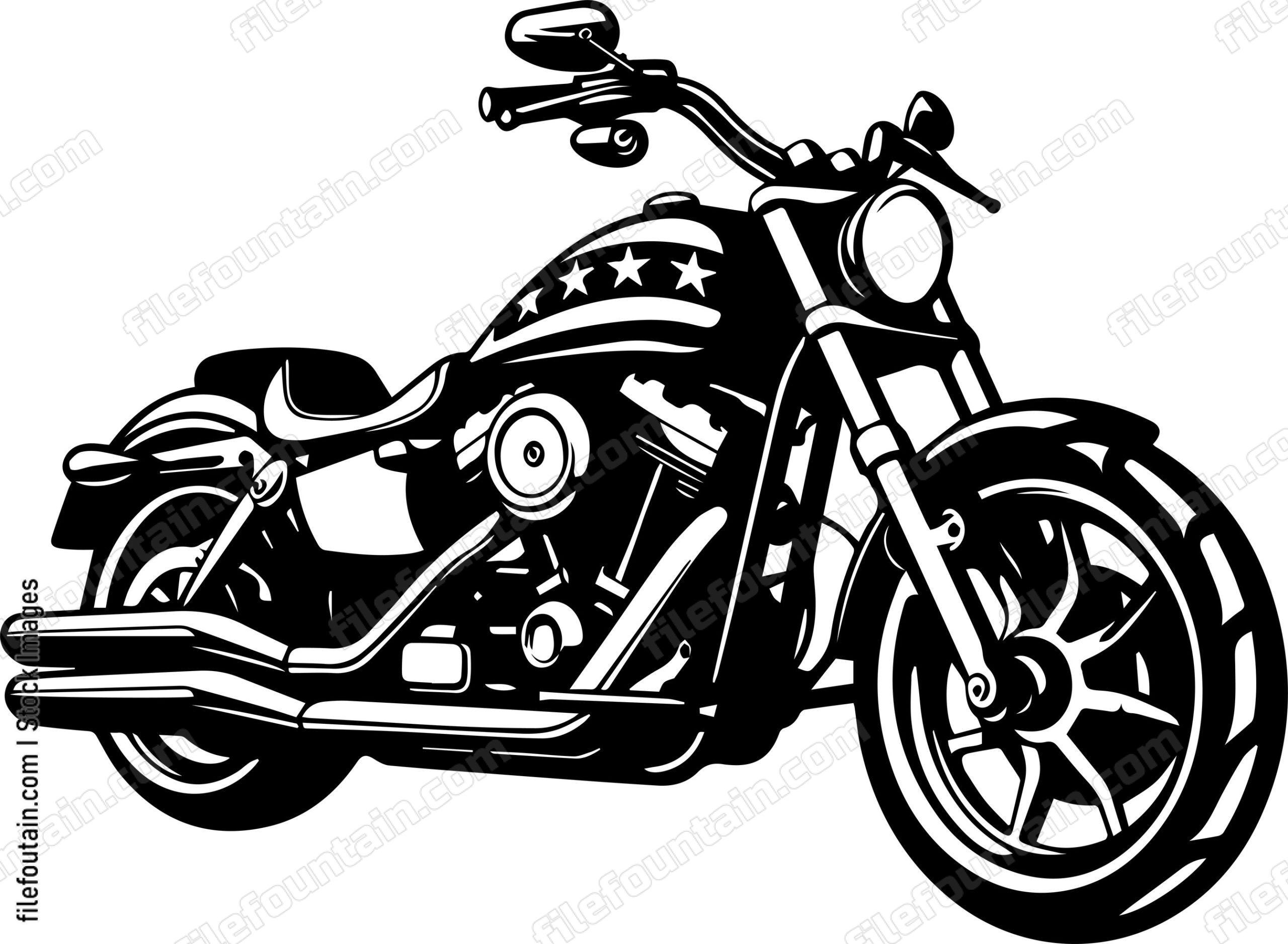 Motorcycle Us Flag