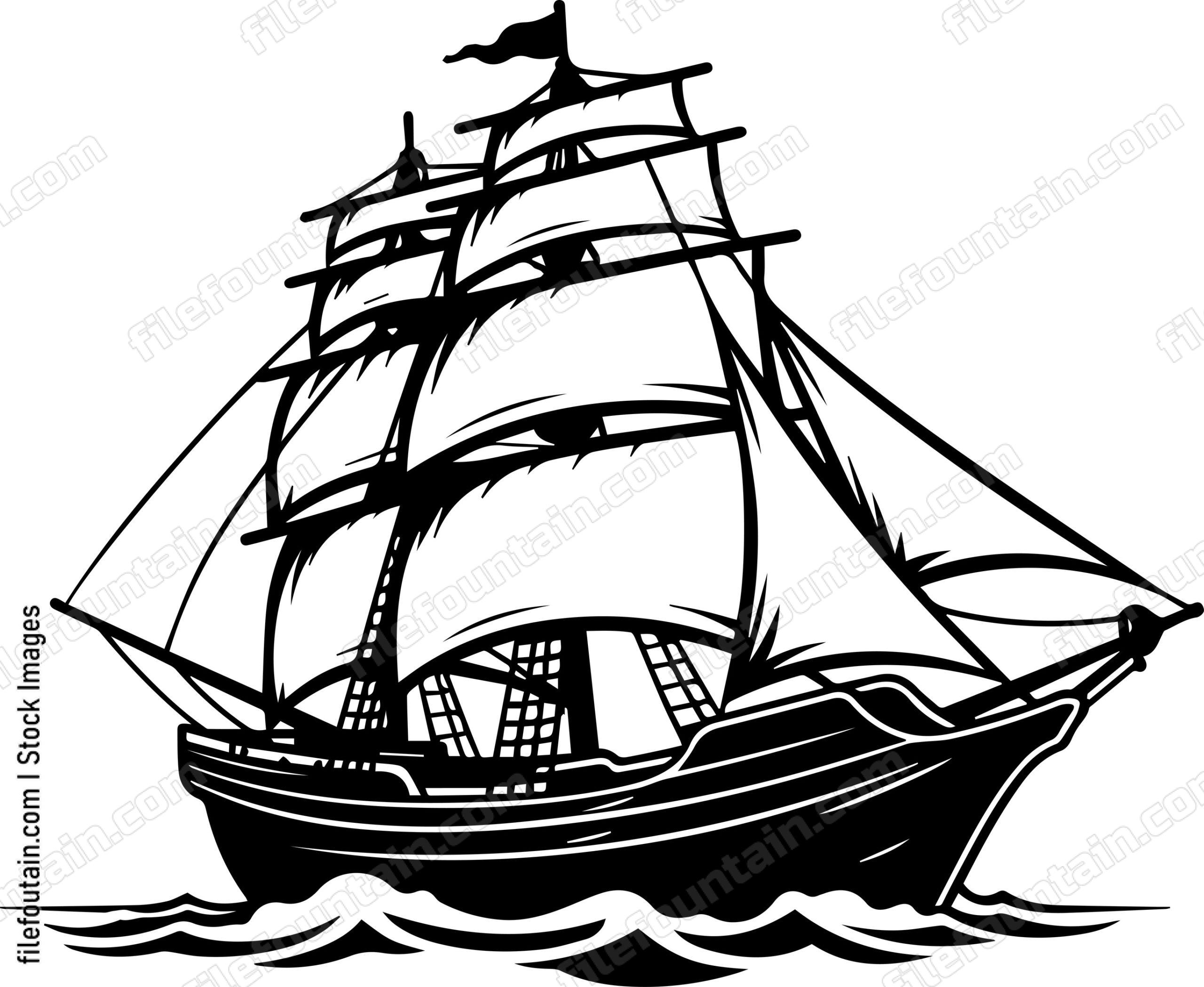 Old Time Pirate Ship
