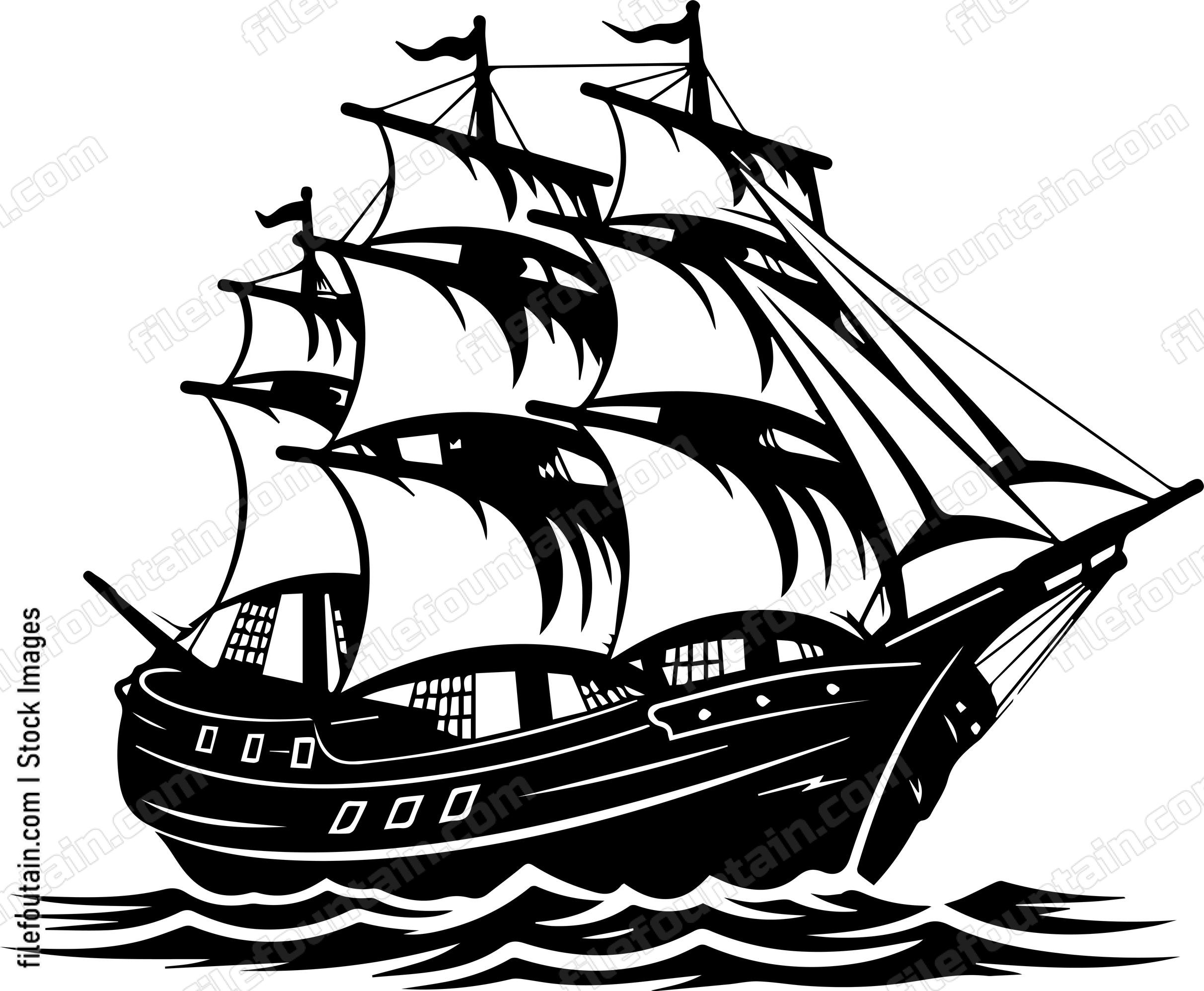 Old Time Pirate Ship