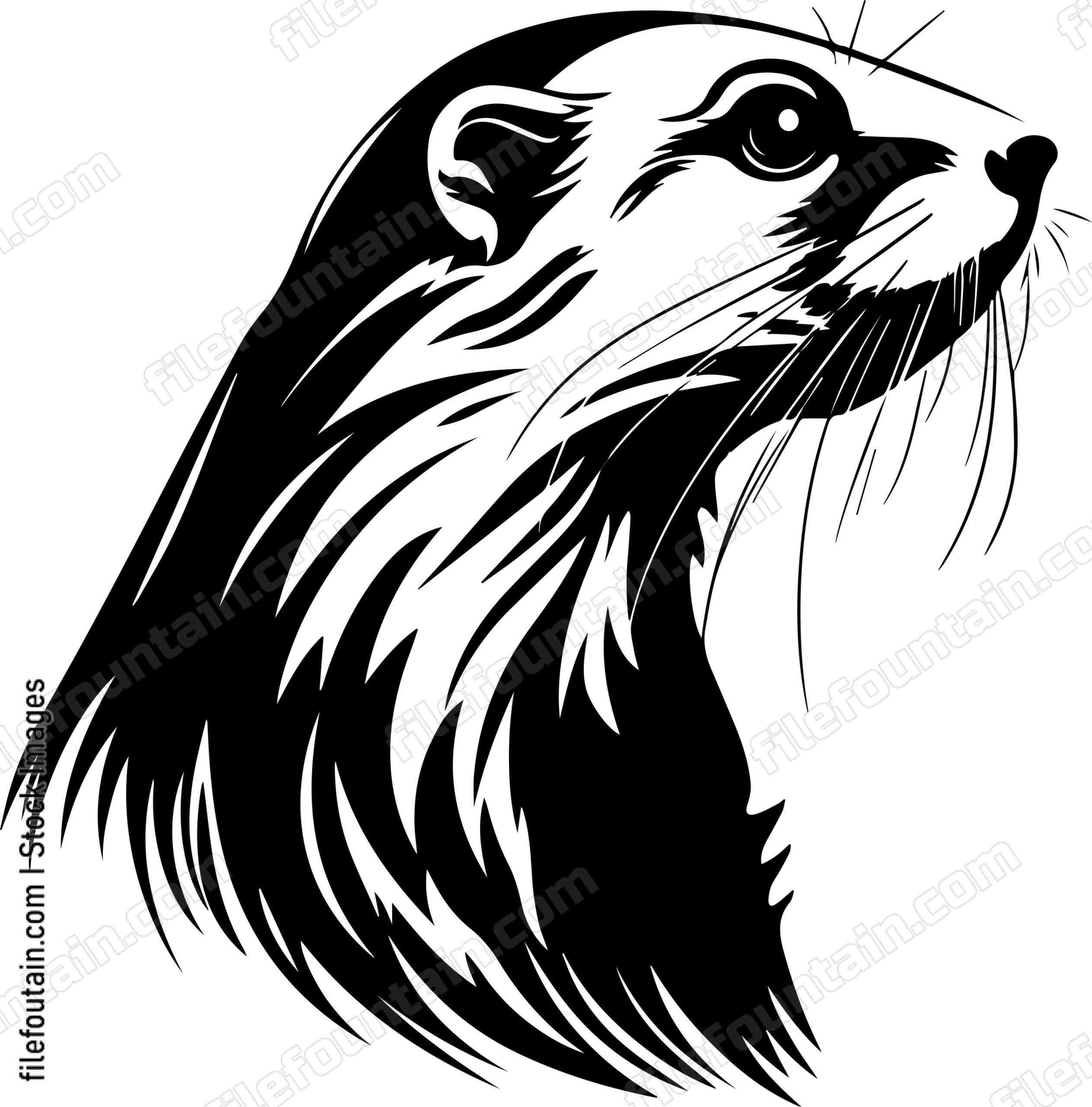 Otter Head Side View
