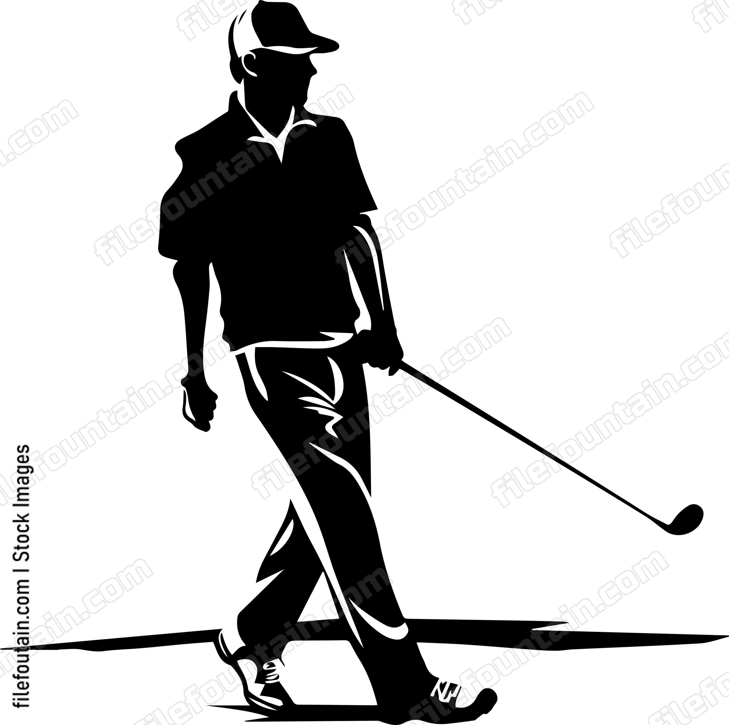 playing golf golfer