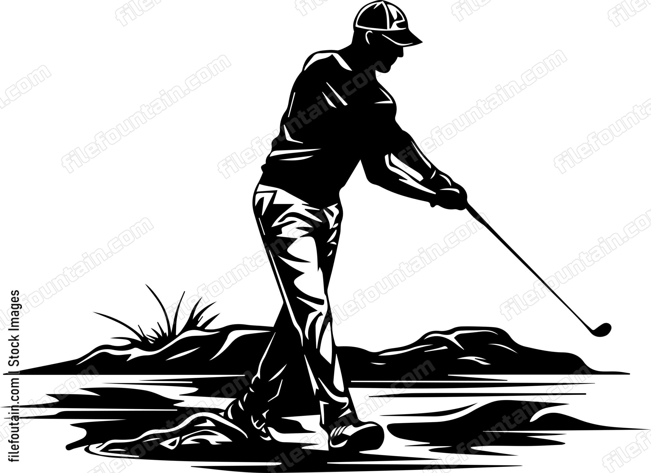 playing golf golfer