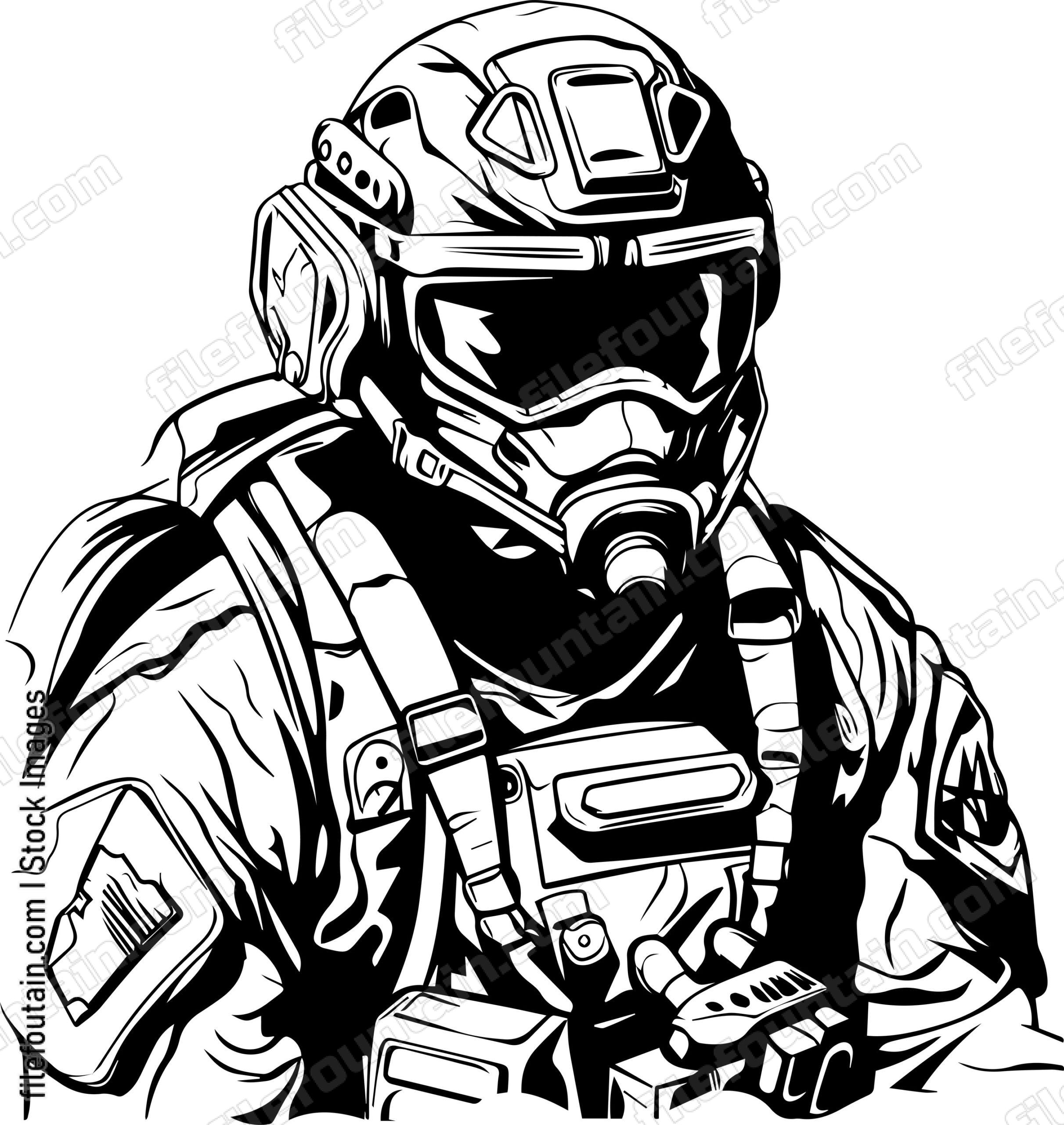 Recon Soldier Special Forces Logo Vector Design - FileFountain
