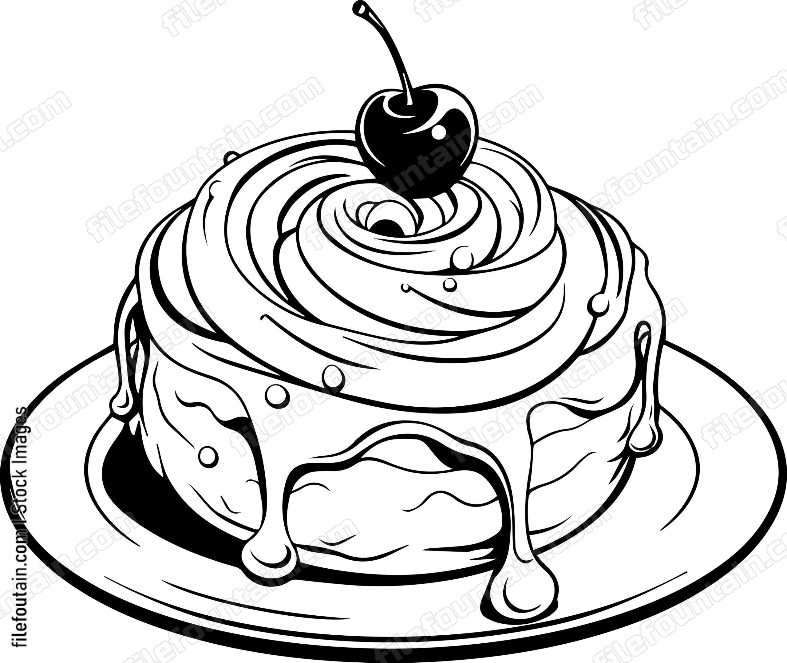 Small Cake With Cherry
