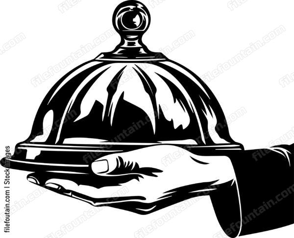 Waiter Serving Dish Food Cover Dome