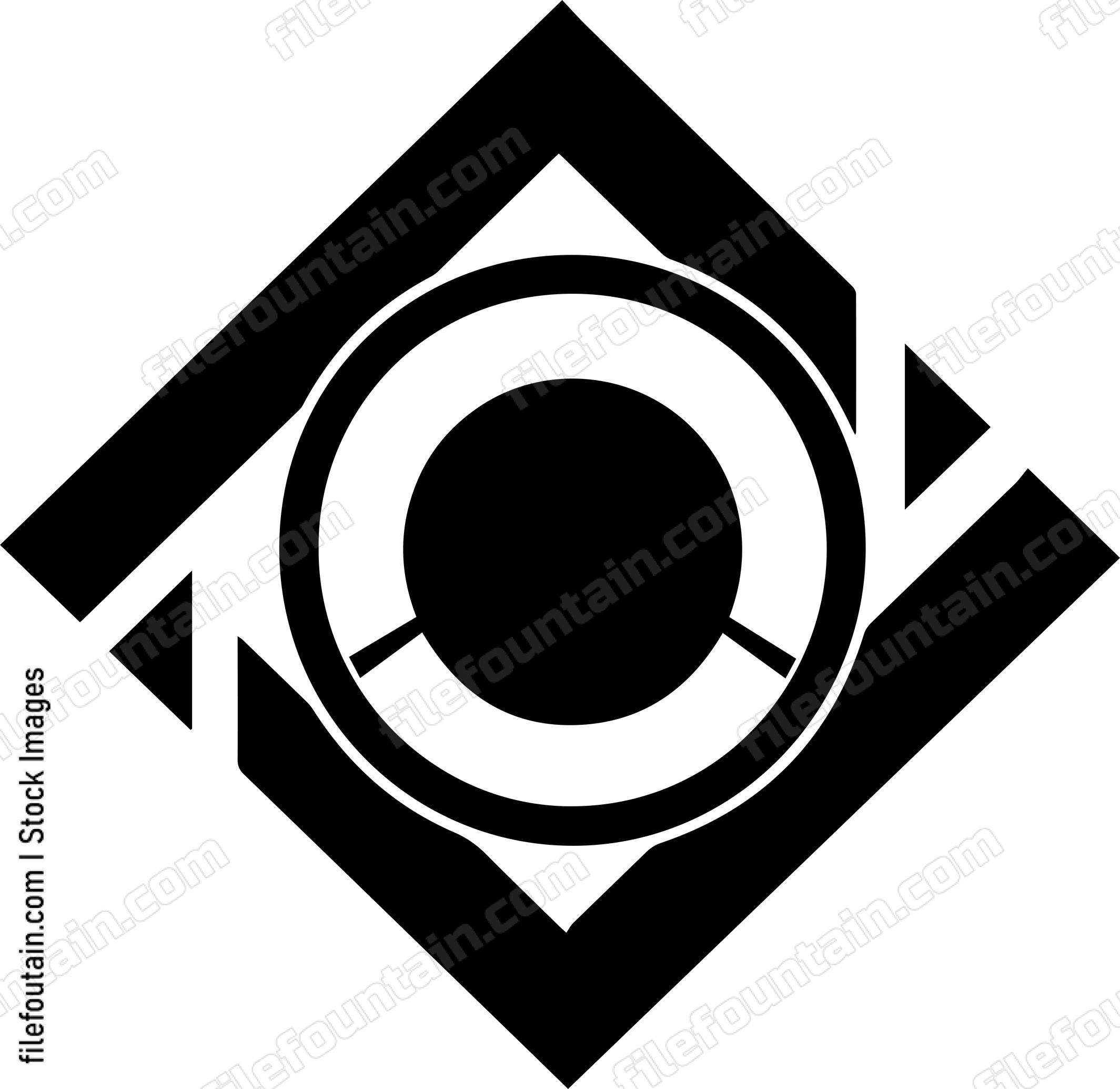 Abstract Circle Diamond Shape