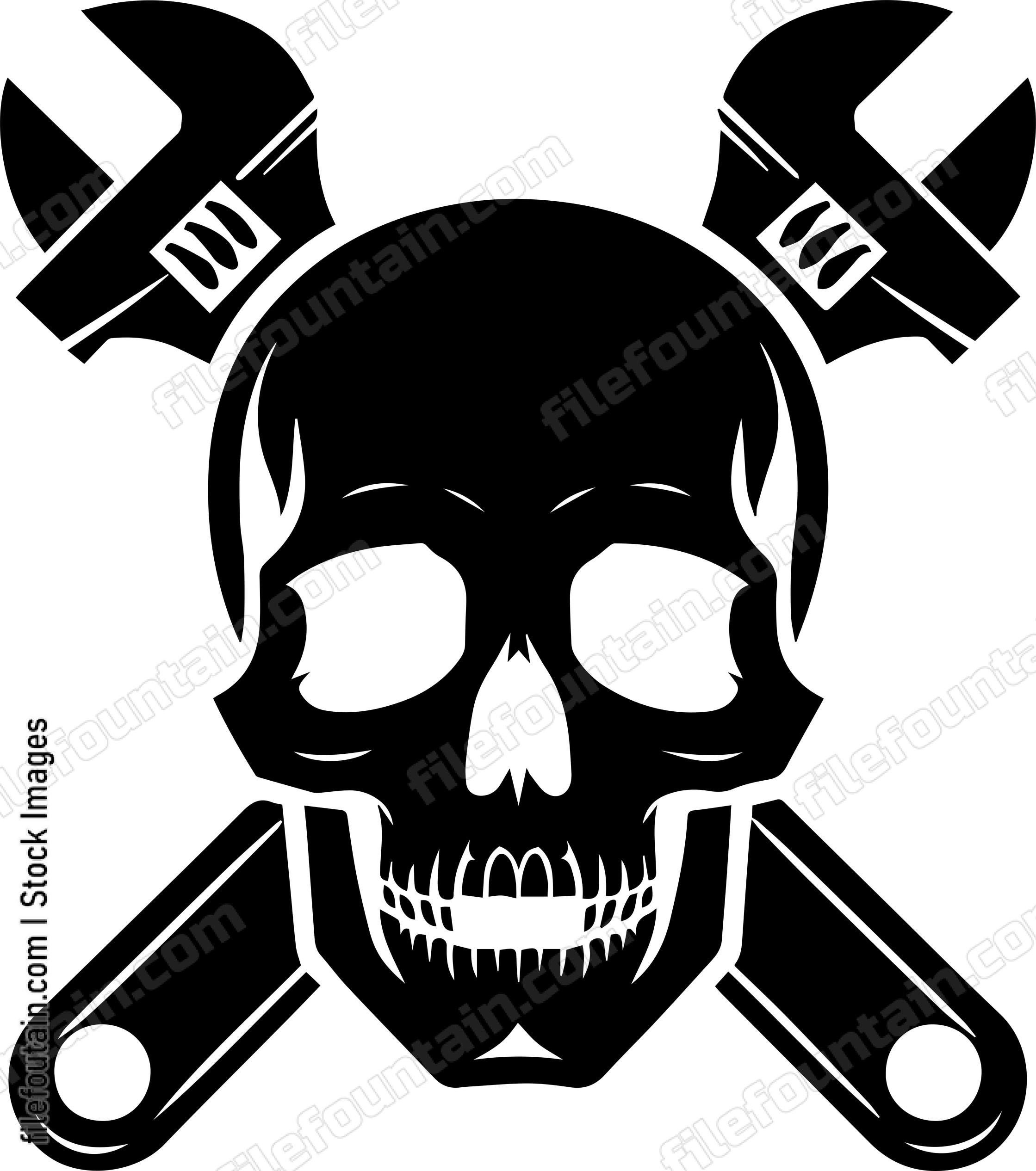 Adjustable Wrench Skull