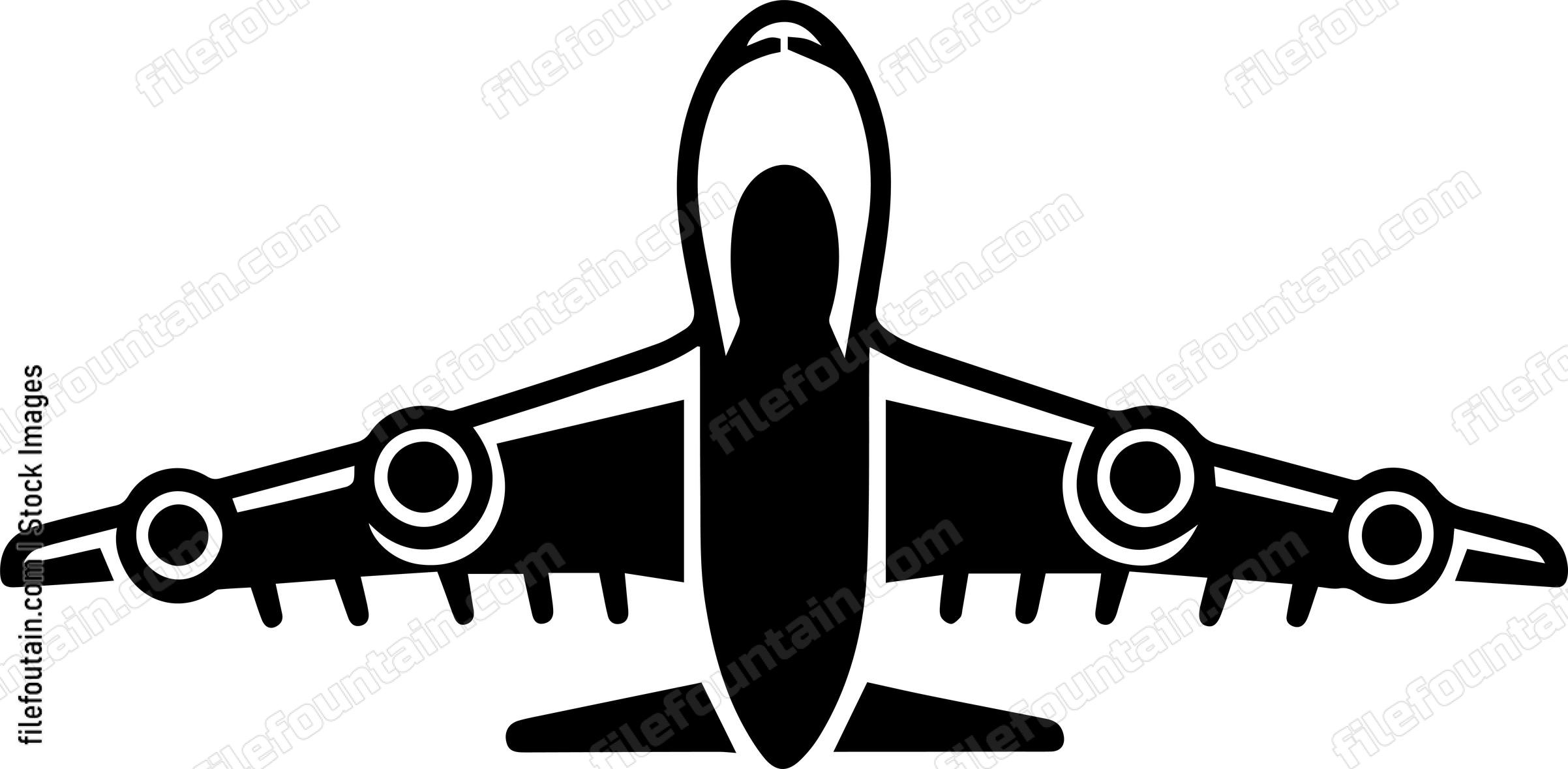 Airplane Front Four Engine