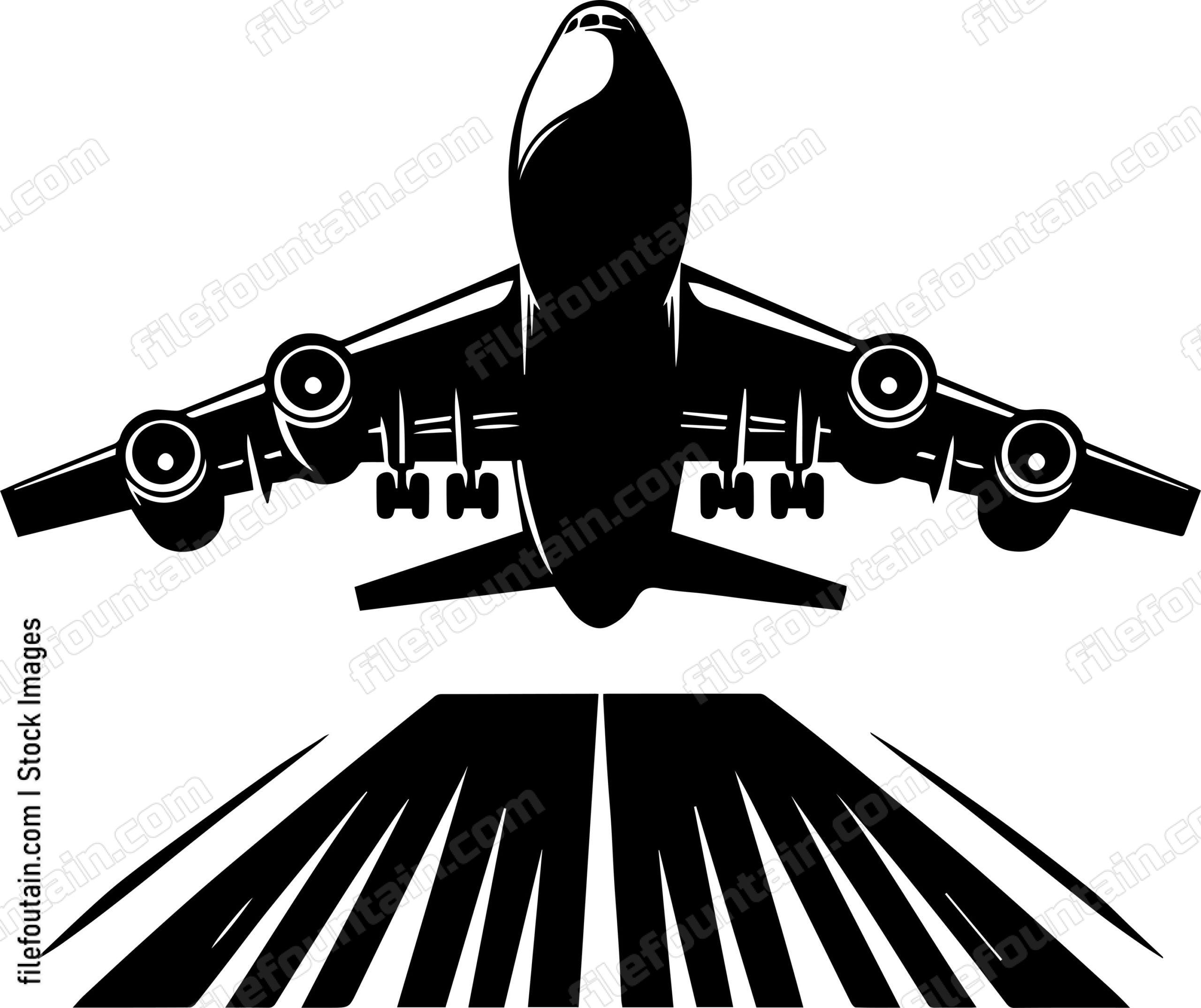 Airplane Wings Four Engines
