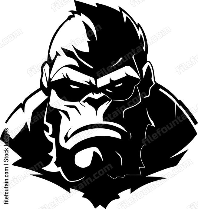 Angry Gorilla Staring