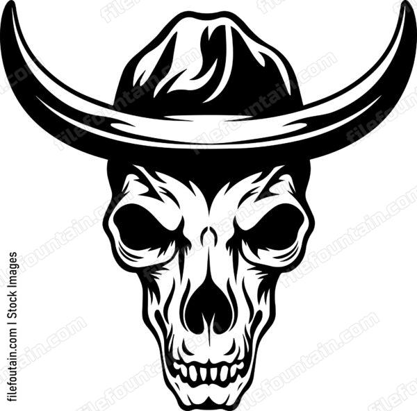 Animal Skull In Cowboy Hat