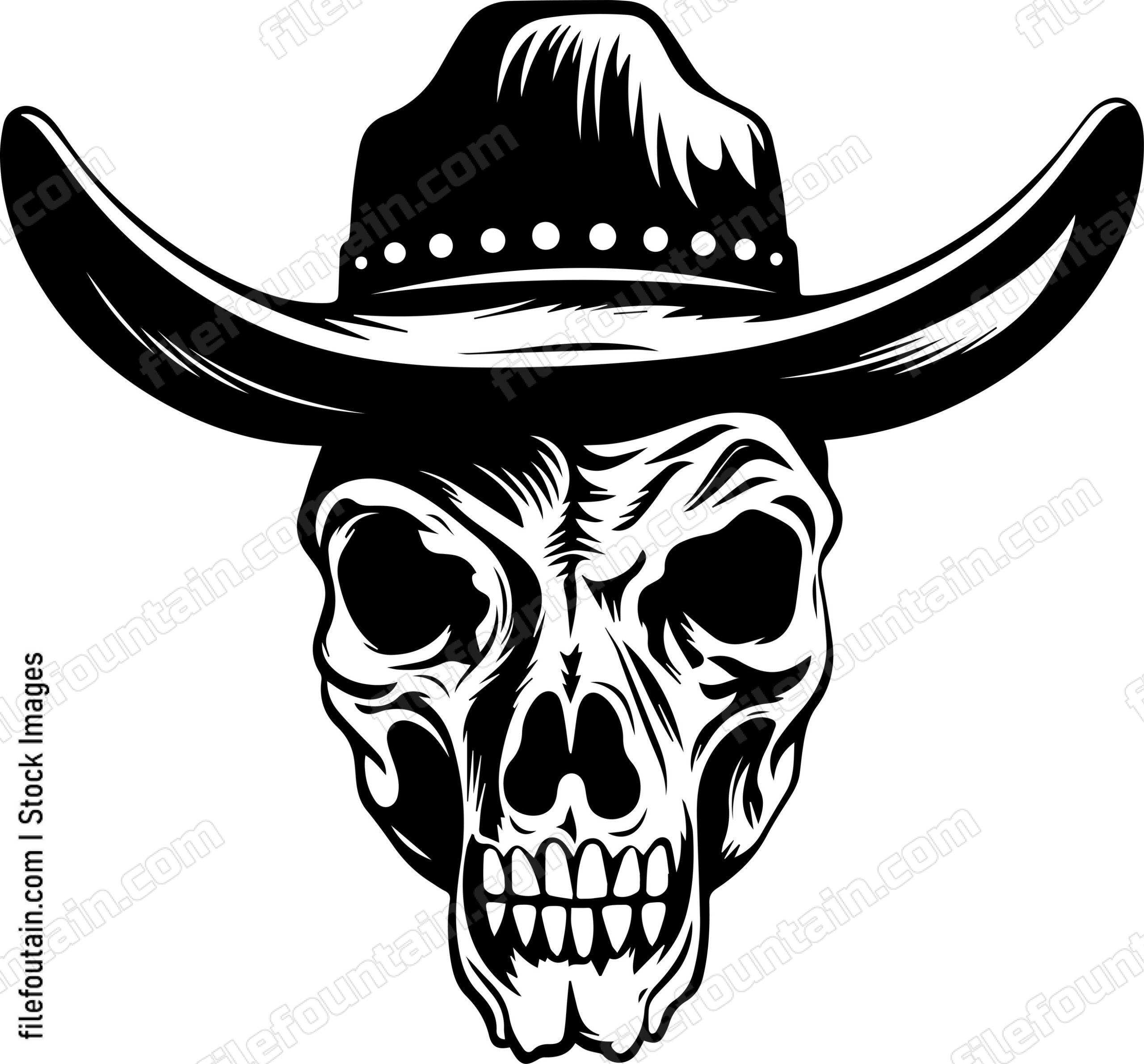 Animal Skull In Cowboy Hat