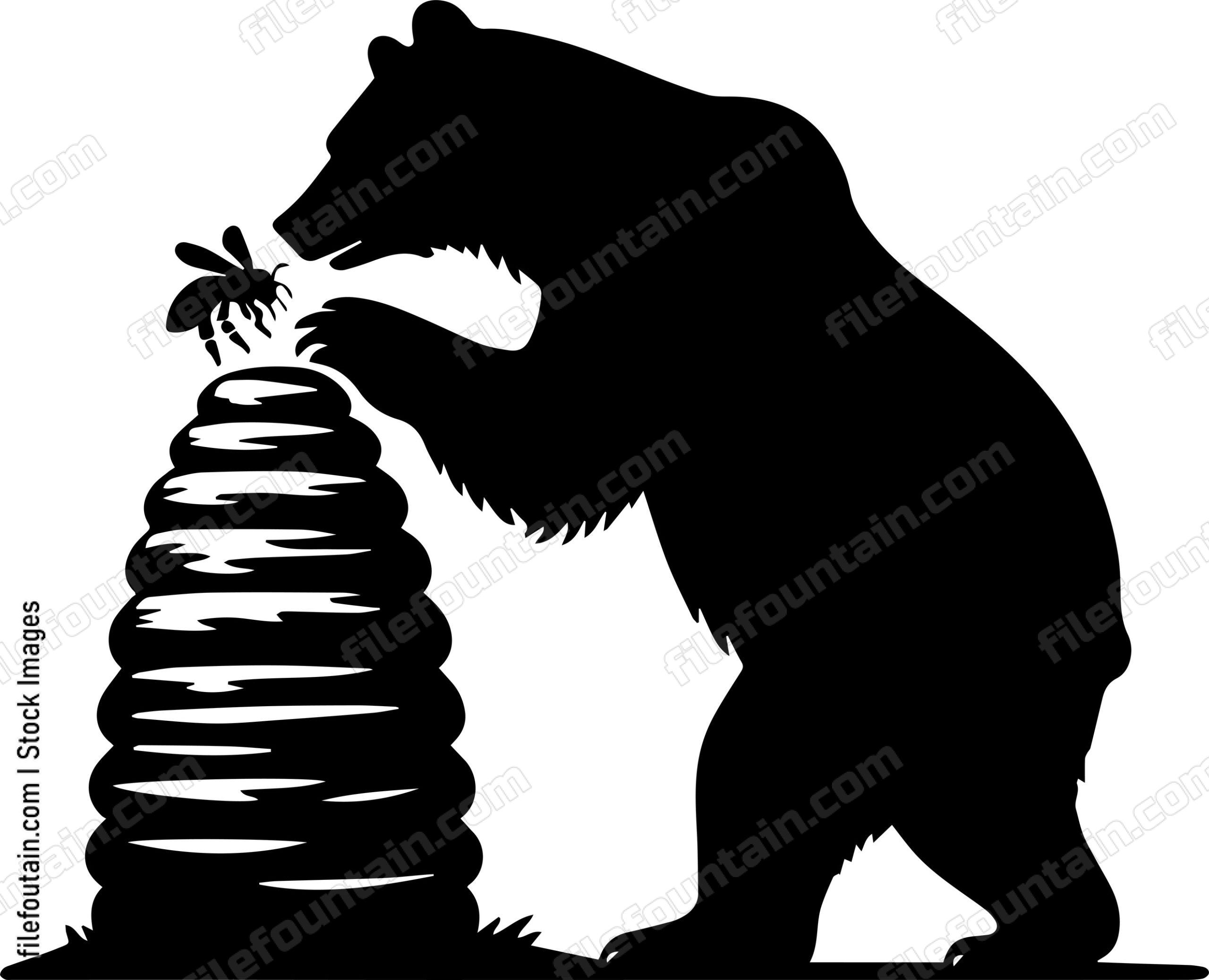 Bear Breaking into a Hive