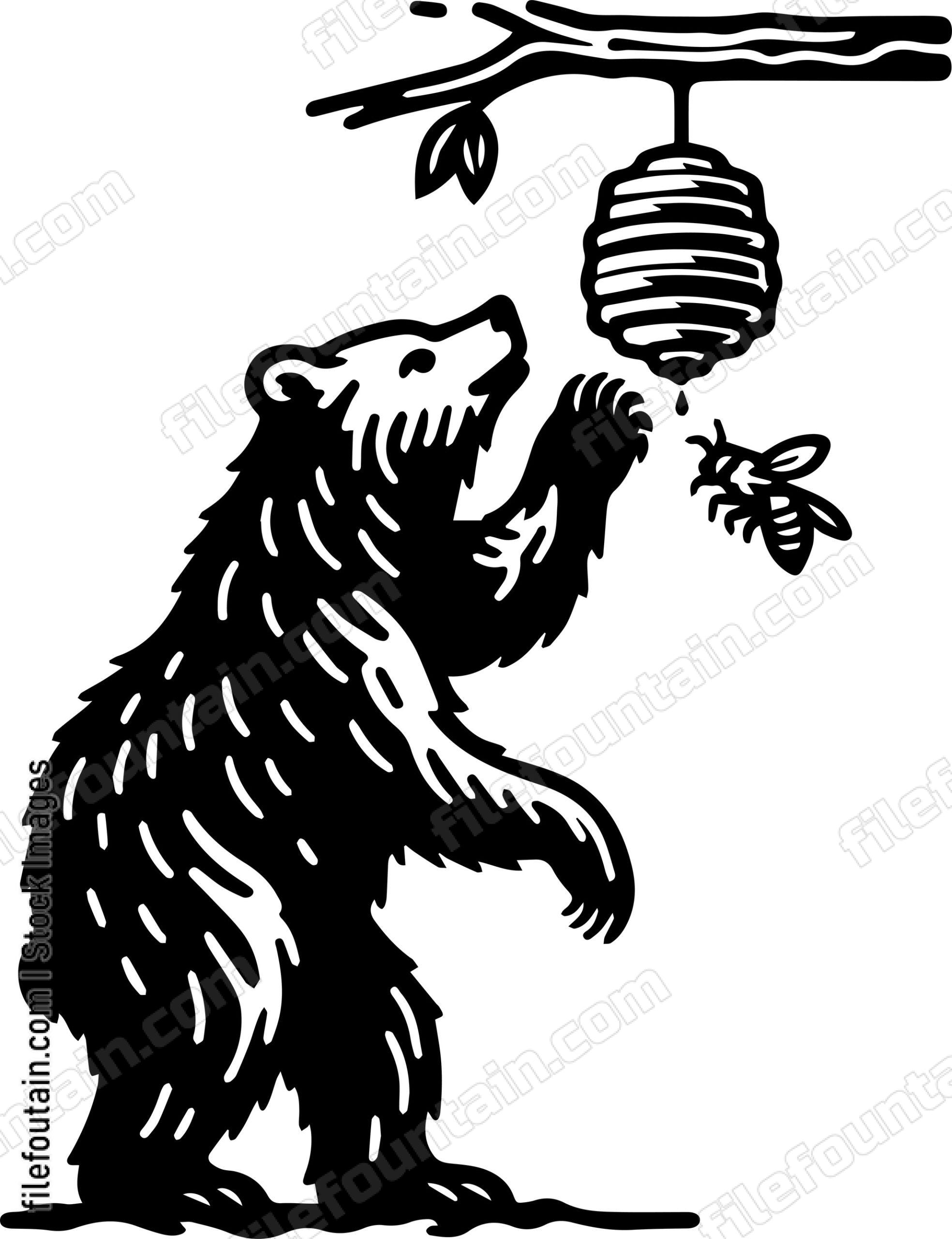 Bear Breaking into a Hive