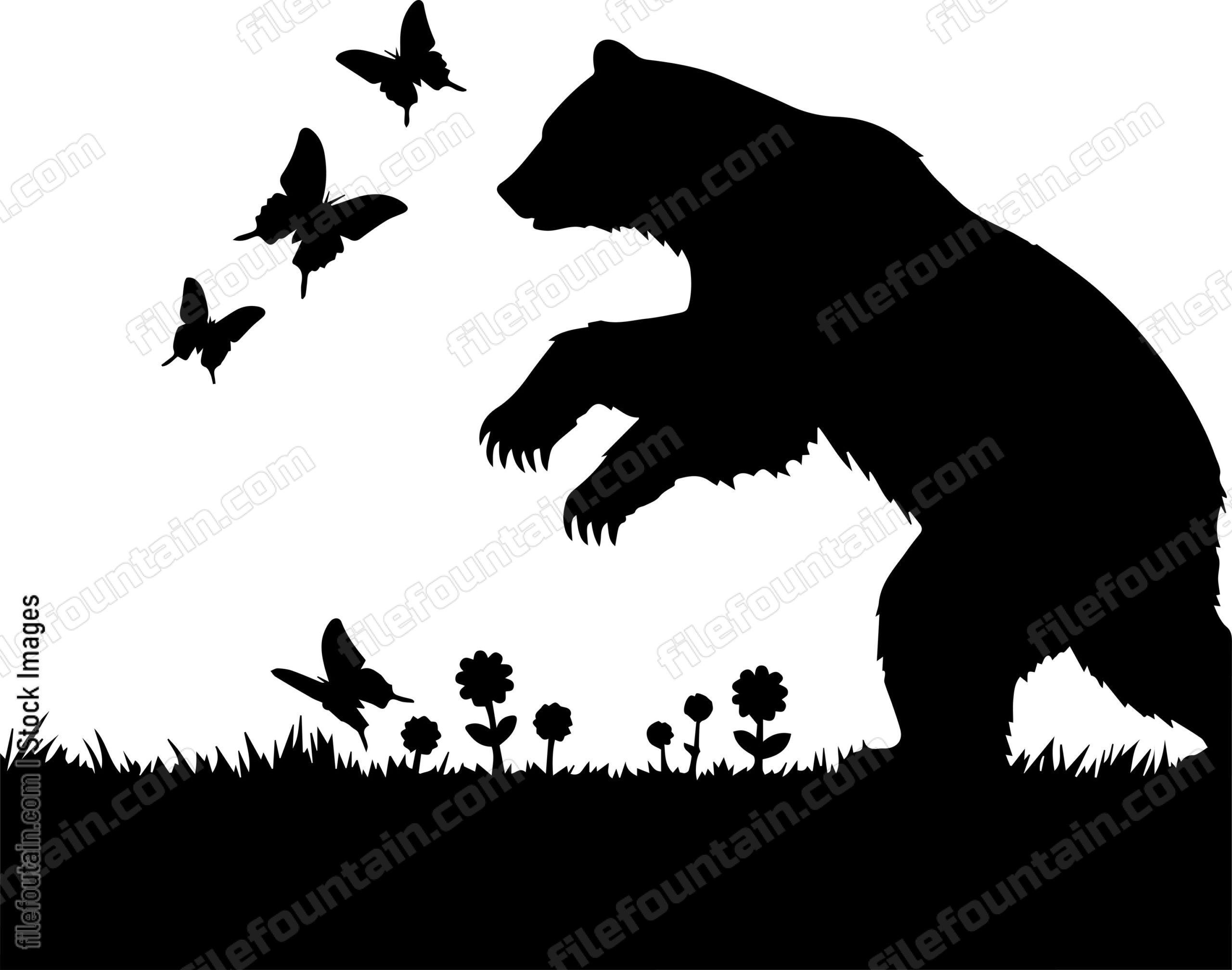 Bear Chasing Butterflies