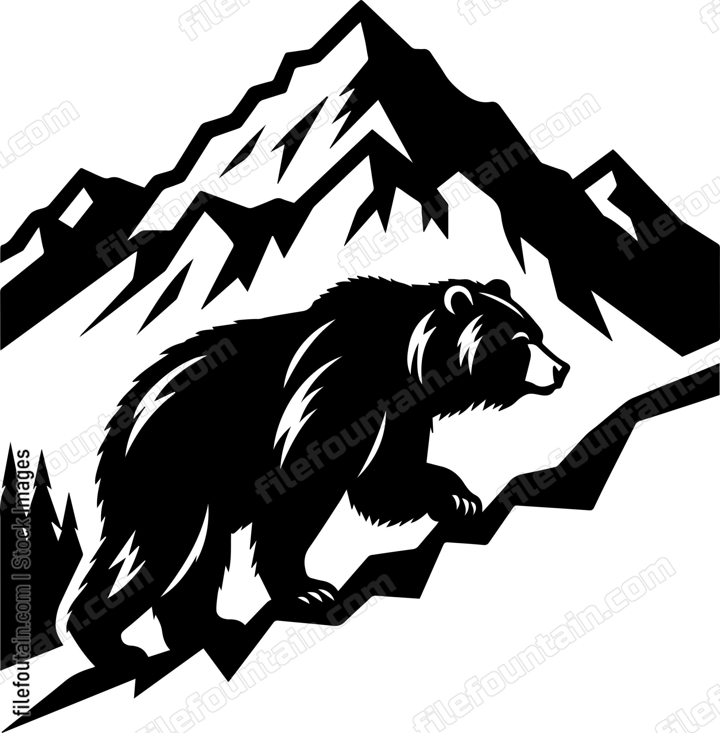 Bear Climbing a Mountain