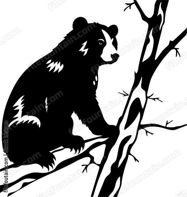 Bear Climbing A Tree Branch