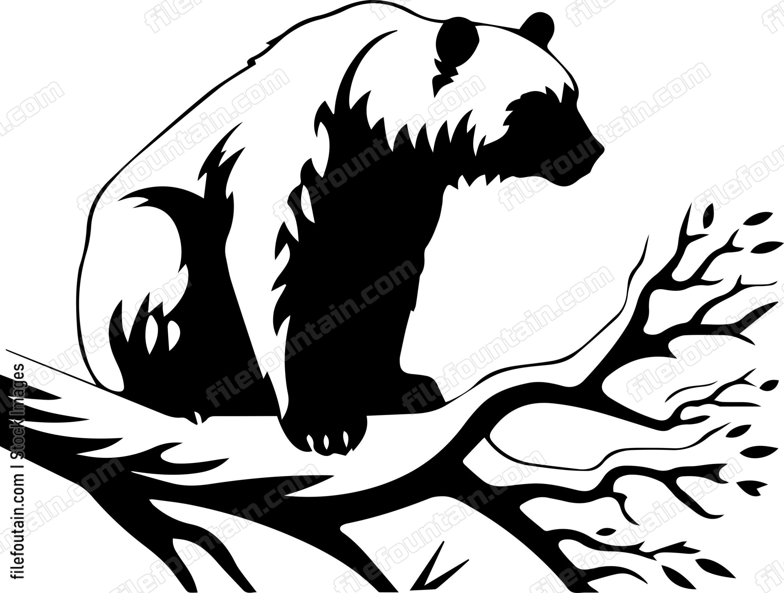 Bear Climbing A Tree Branch