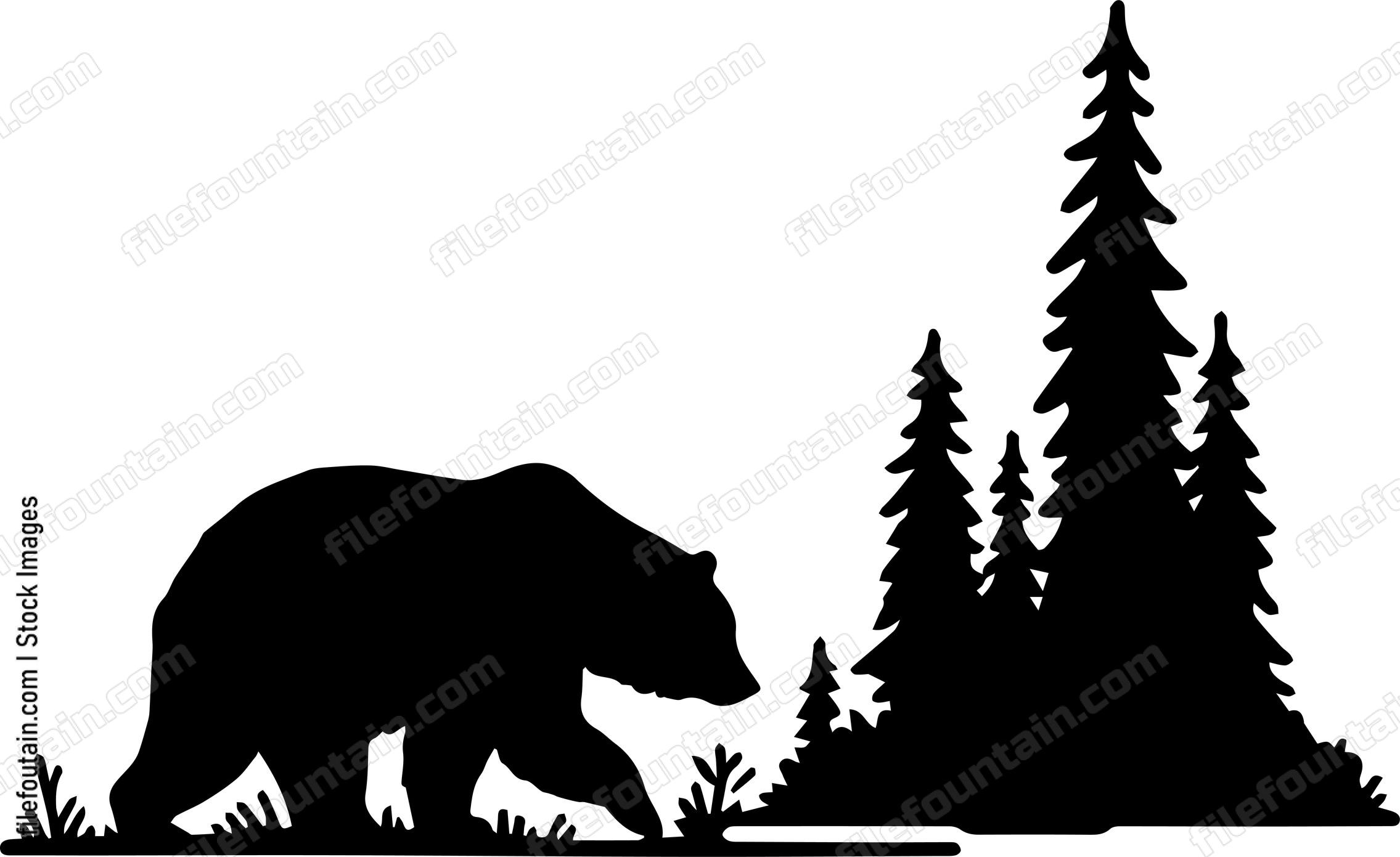 Bear Exploring a Forest Clearing