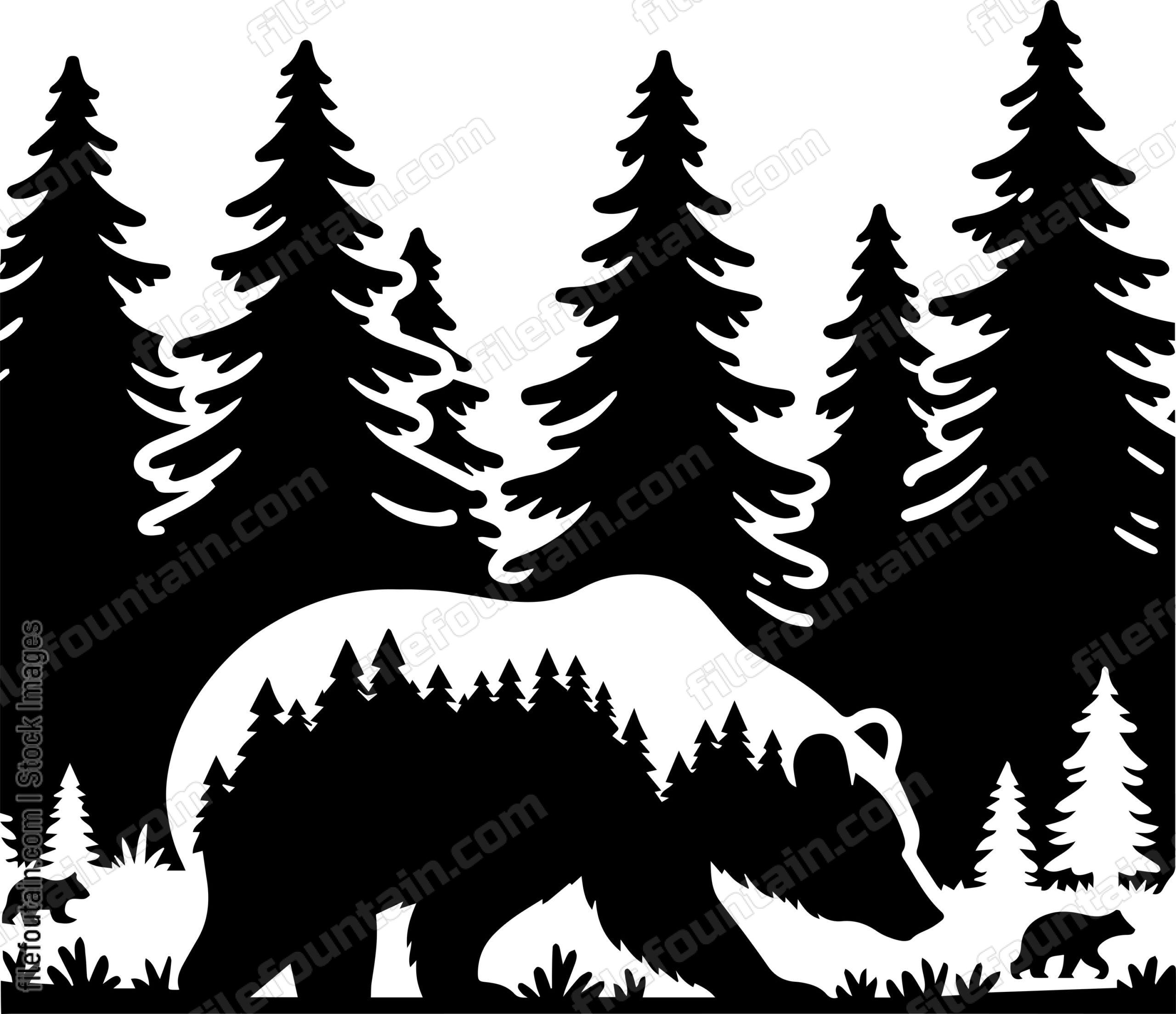 Bear Exploring a Forest Clearing