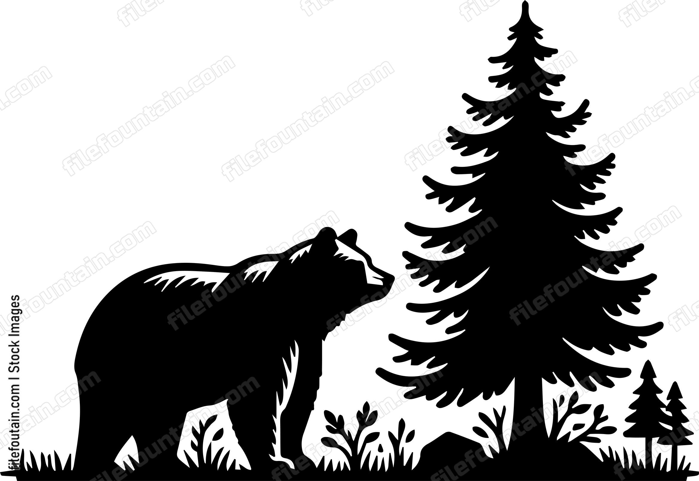 Bear Exploring a Forest Clearing