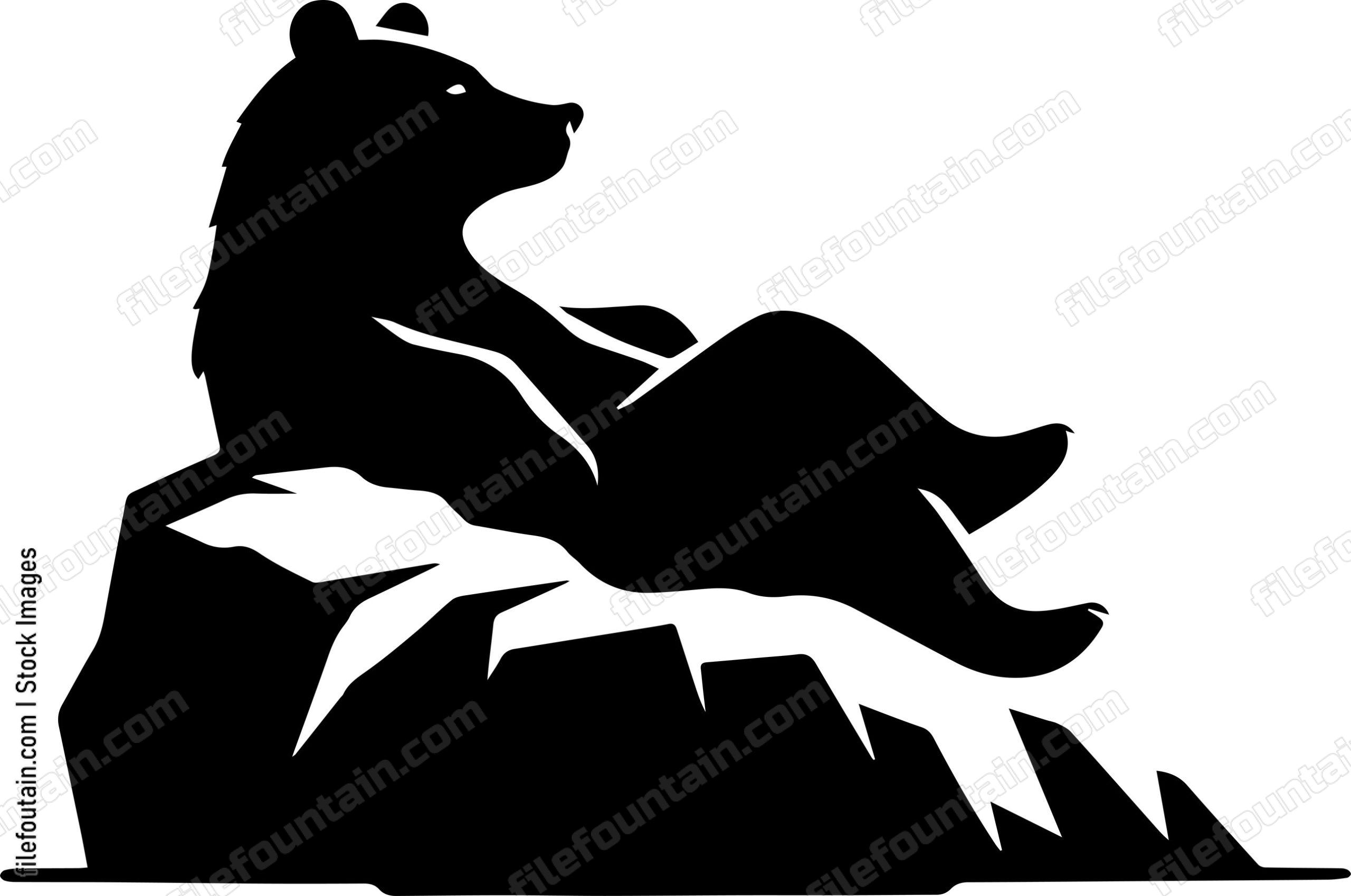 Bear Lounging on a Rock