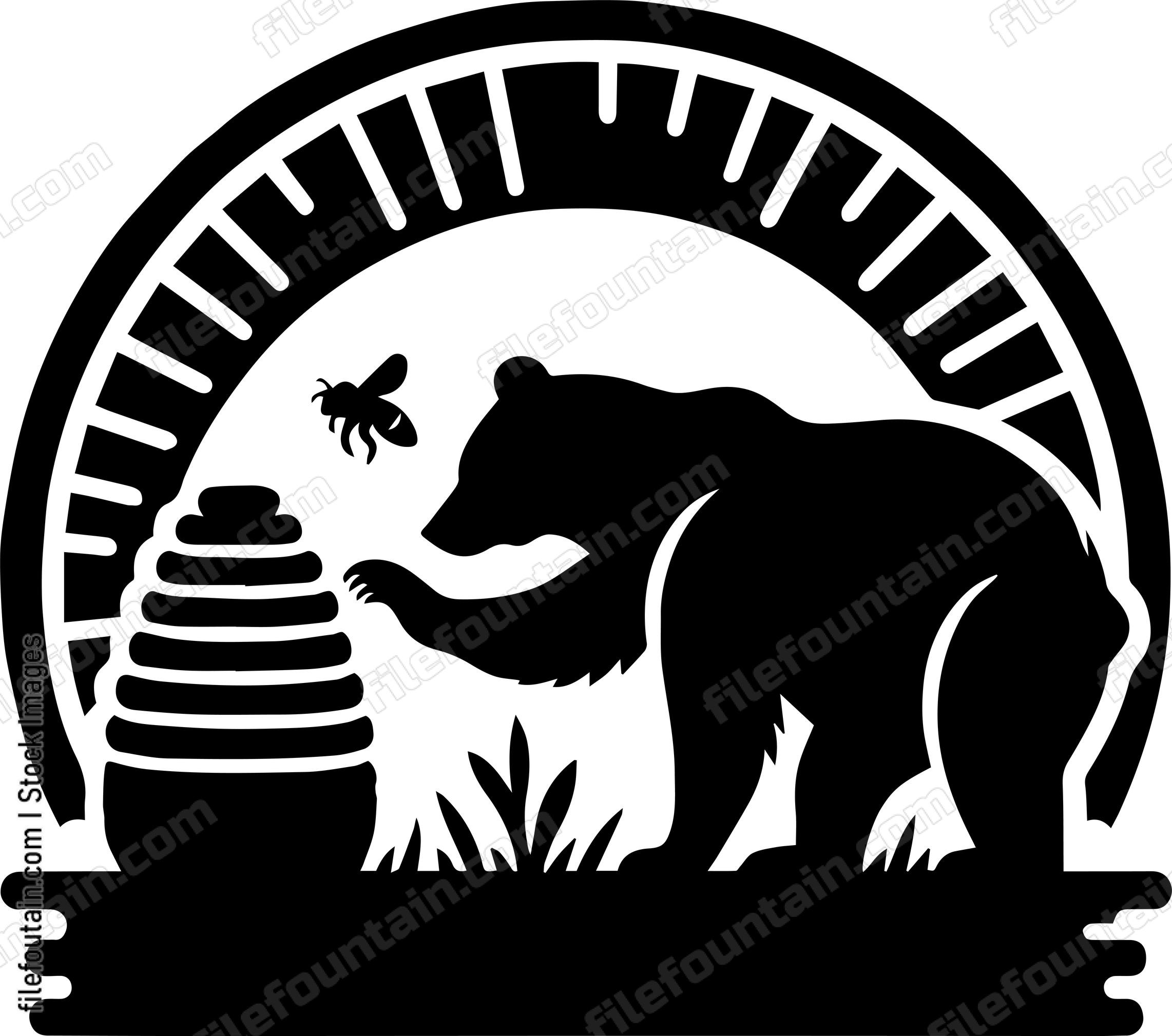 Bear Pawing at a Beehive