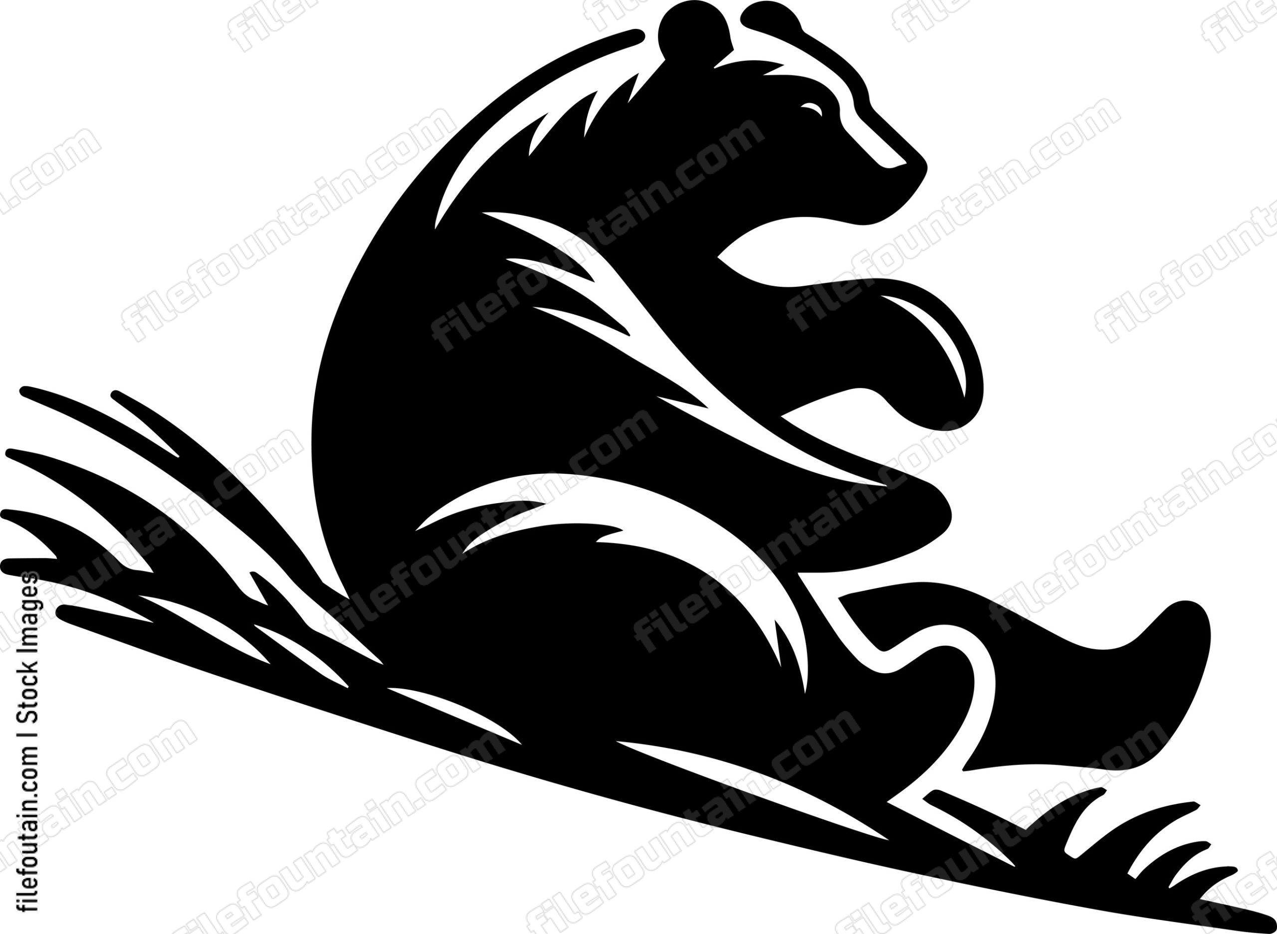 Bear Rolling Down a Grassy Hill