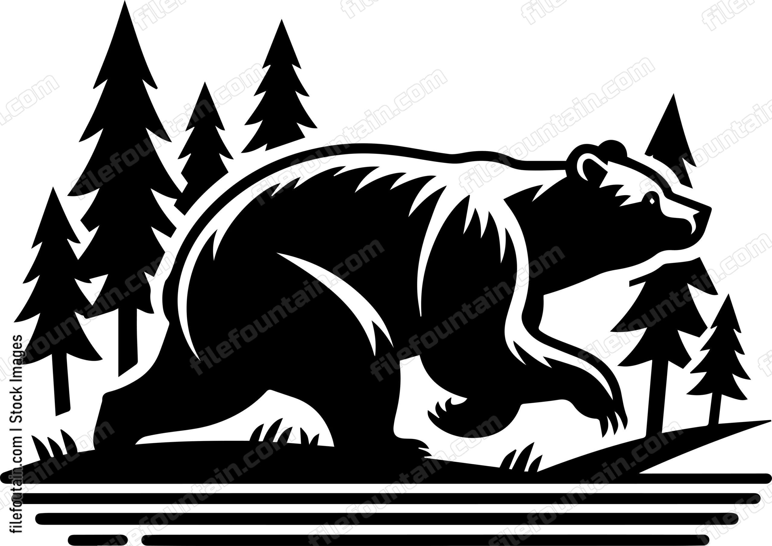 Bear Scampering Up a Hill After Hearing a Noise