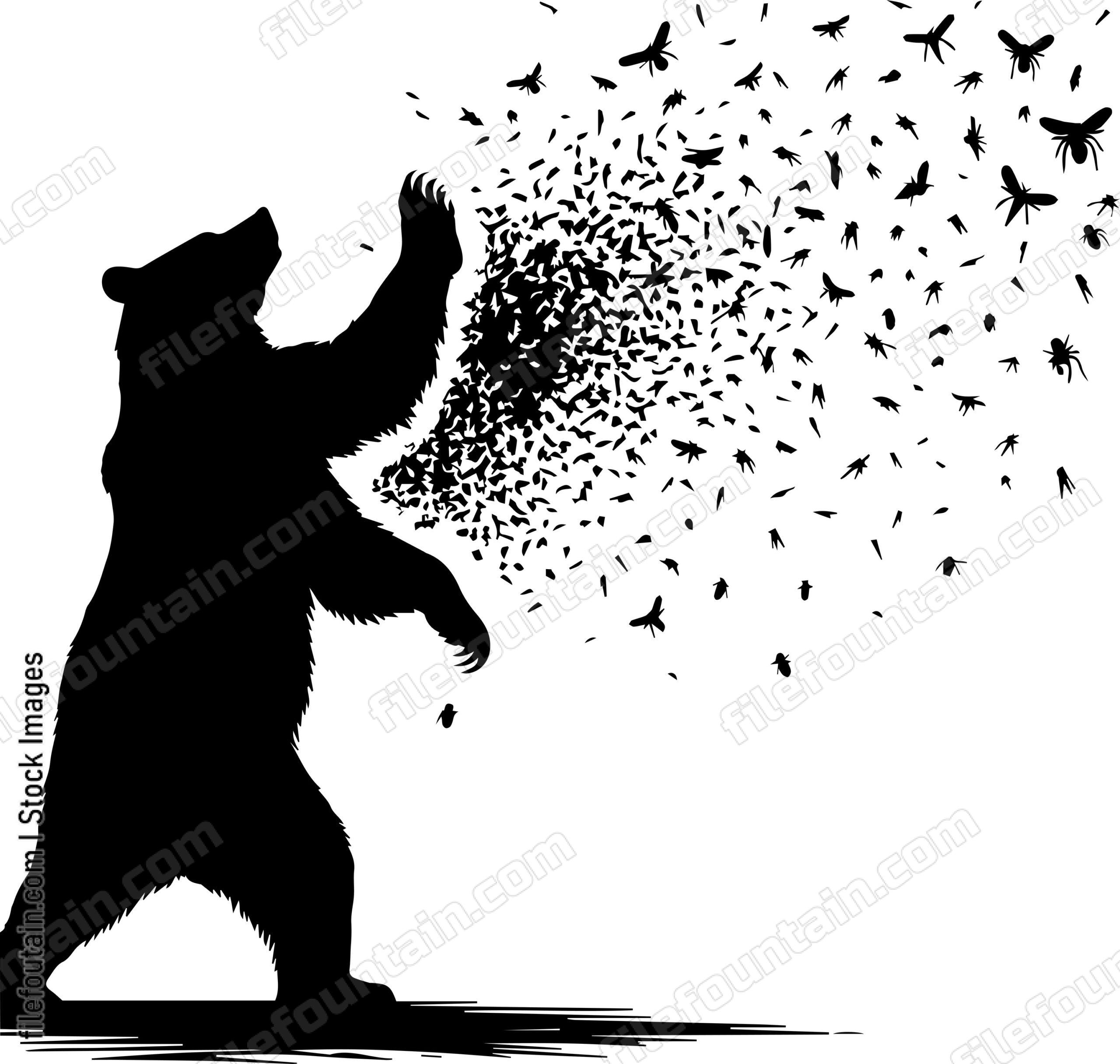 Bear Swatting at Flying Insects